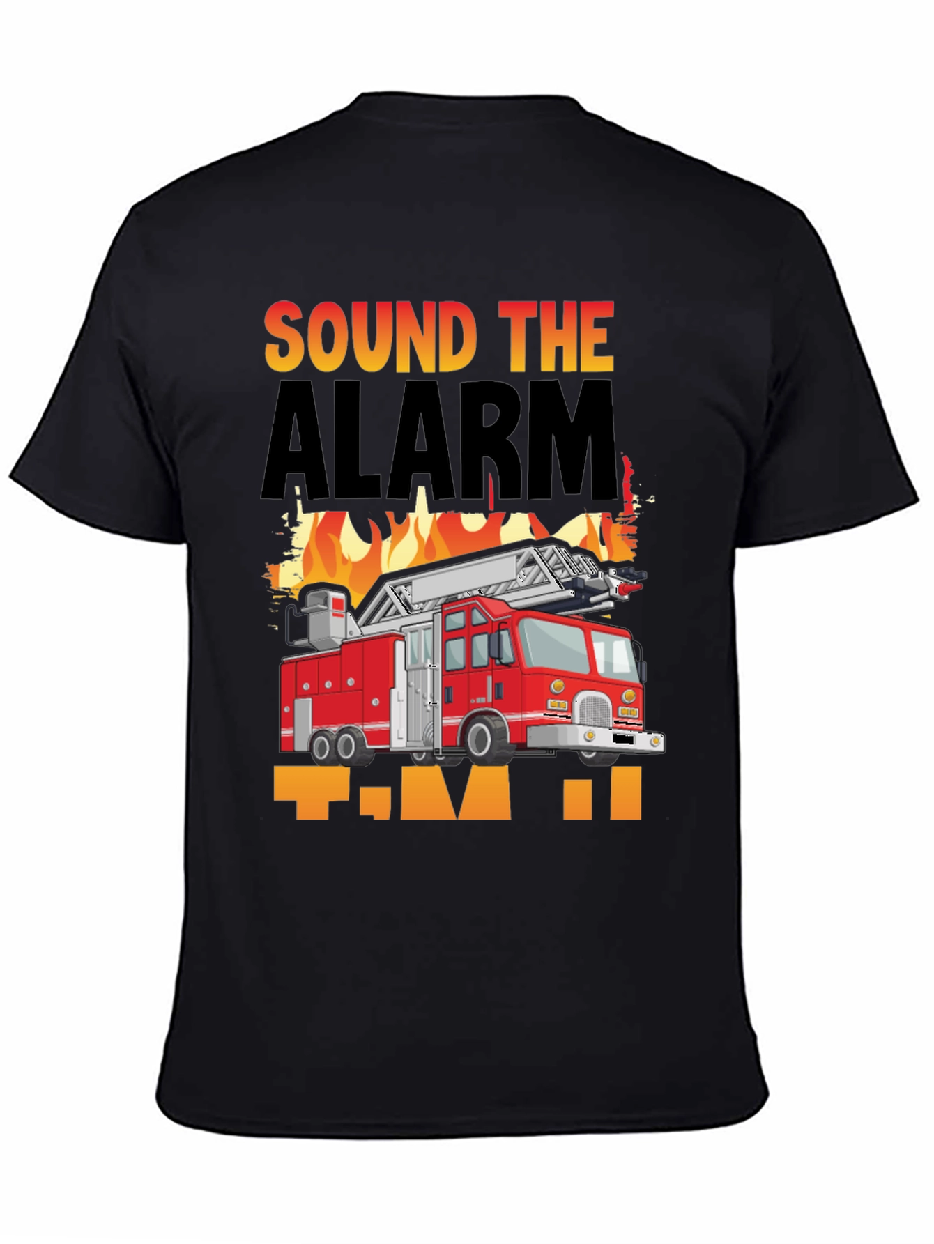 Sound the Alarm Fire Truck Graphic T-Shirt