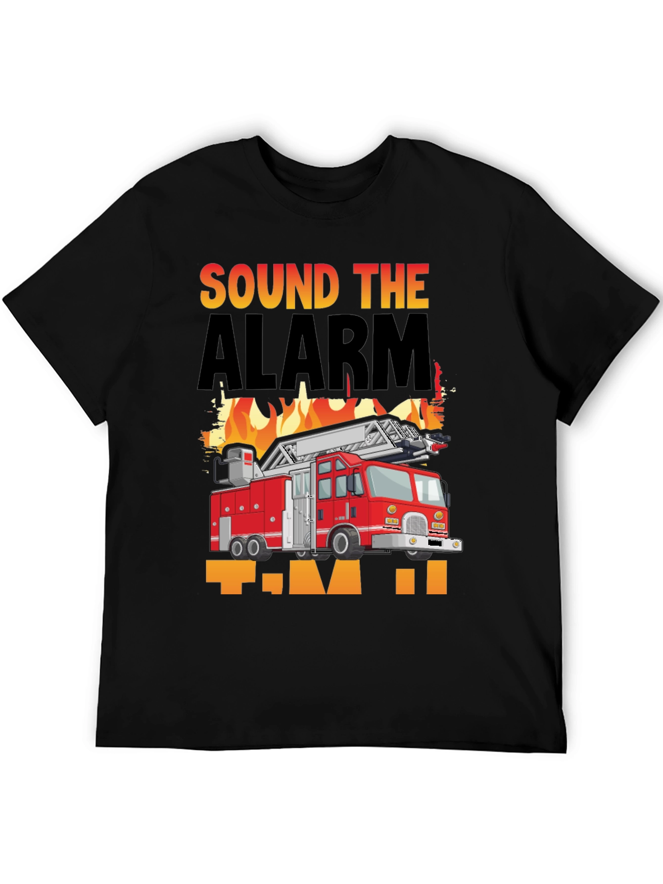 Sound the Alarm Fire Truck Graphic T-Shirt