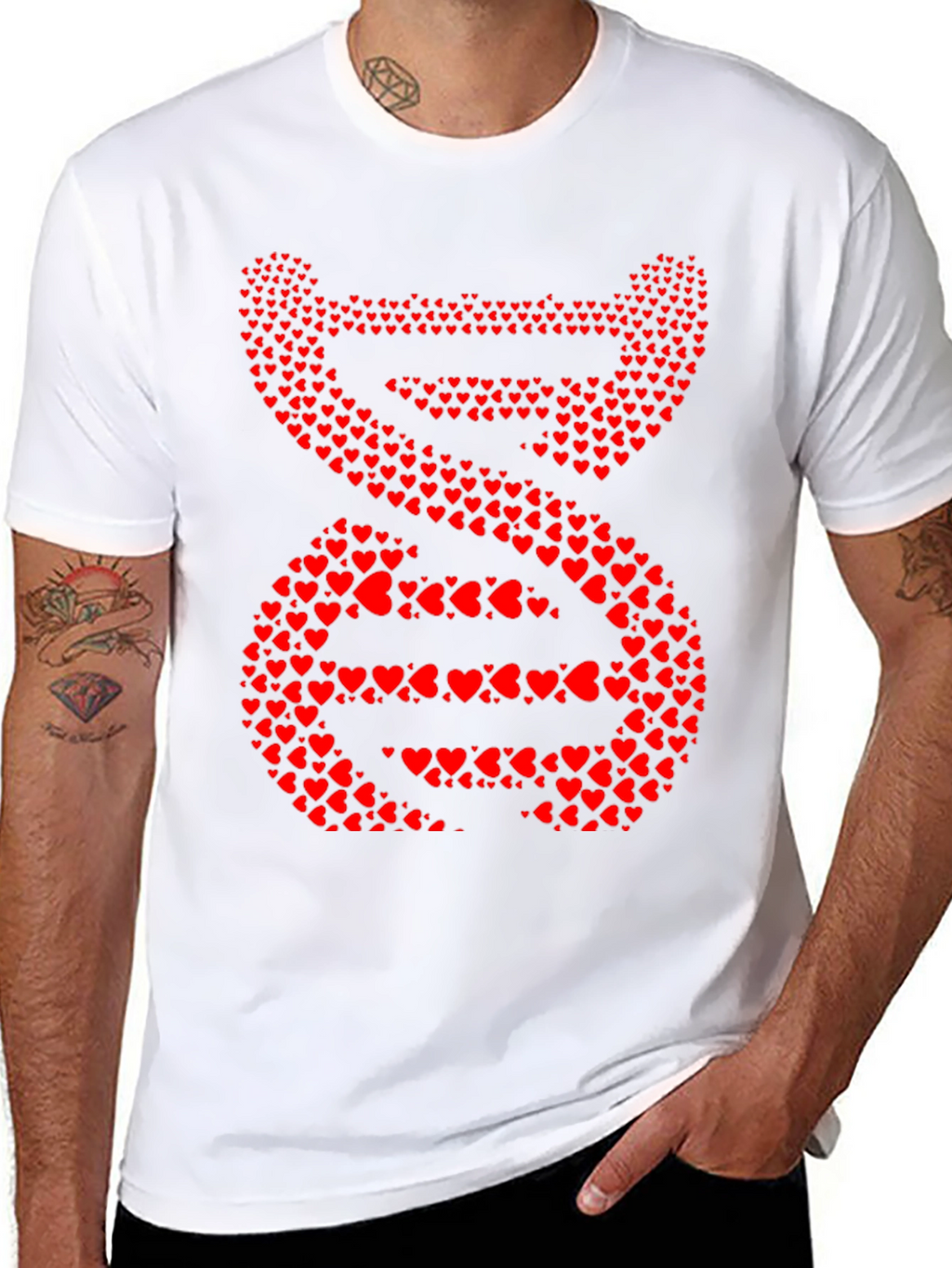 Heart DNA Graphic Tee - Mens Black T-Shirt