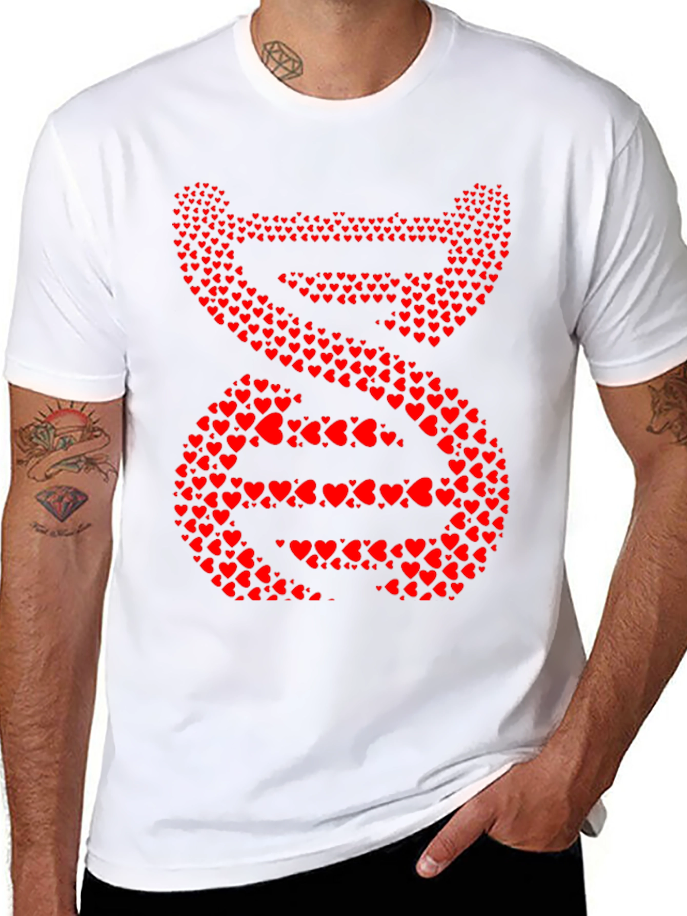 Heart DNA Graphic Tee - Mens Black T-Shirt