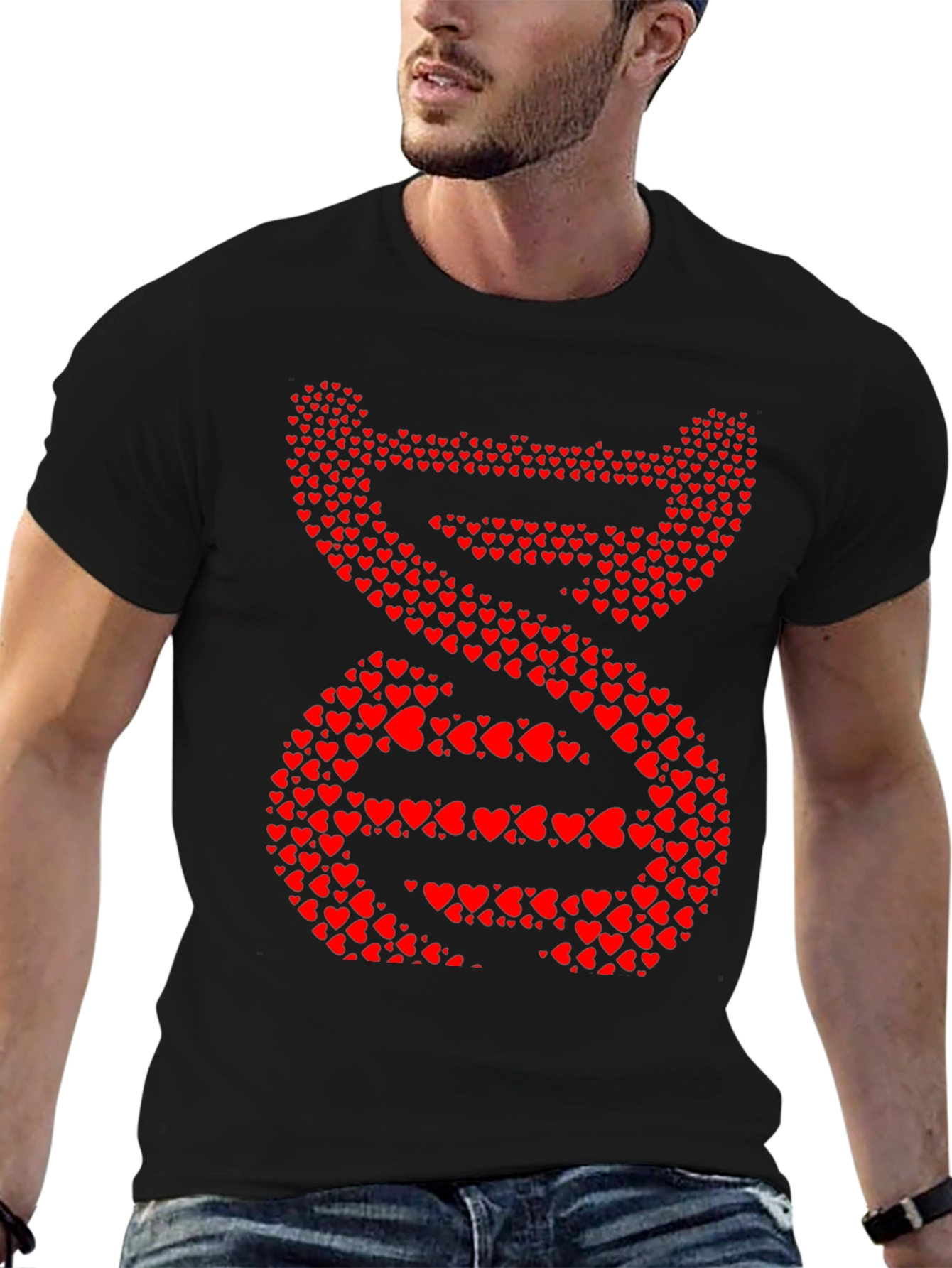 Heart DNA Graphic Tee - Mens Black T-Shirt