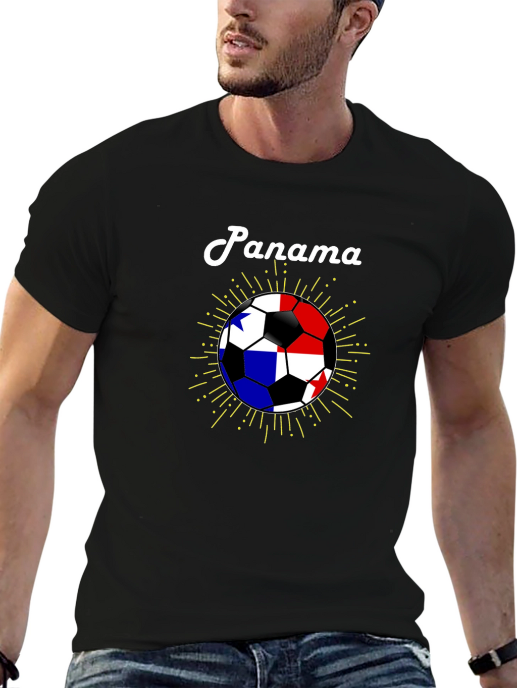Panama Soccer Ball T-Shirt - Black