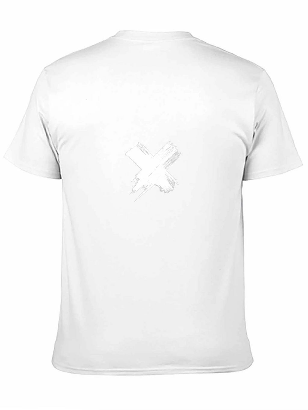 Black Tee with White X Graphic