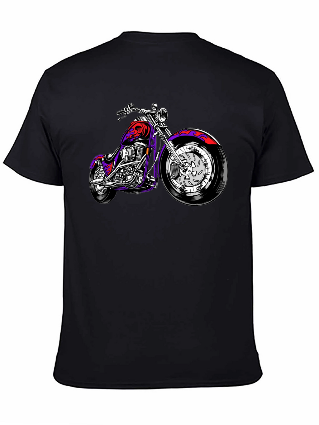 Cool Motorcycle Graphic Tee - Black