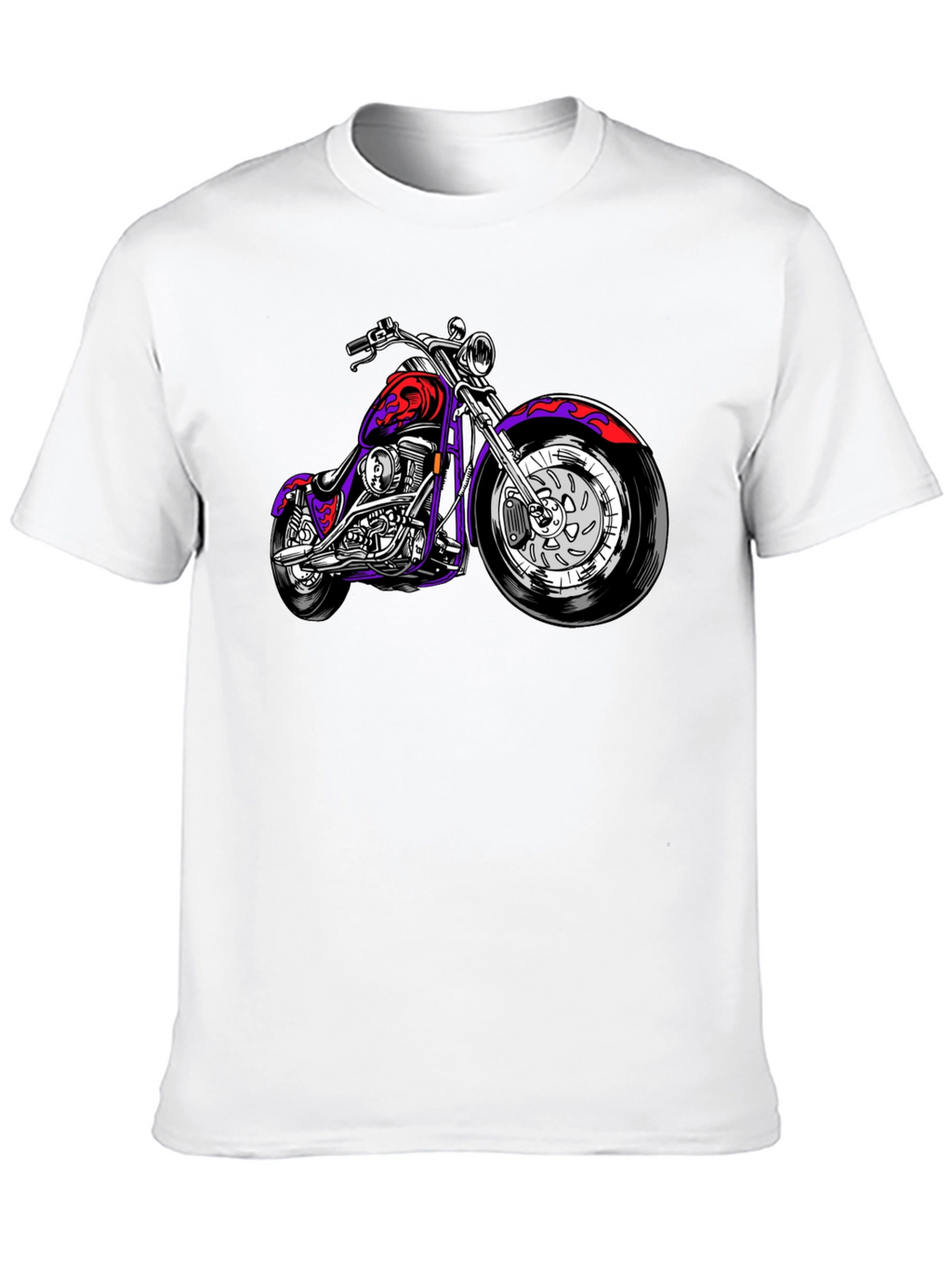 Cool Motorcycle Graphic Tee - Black