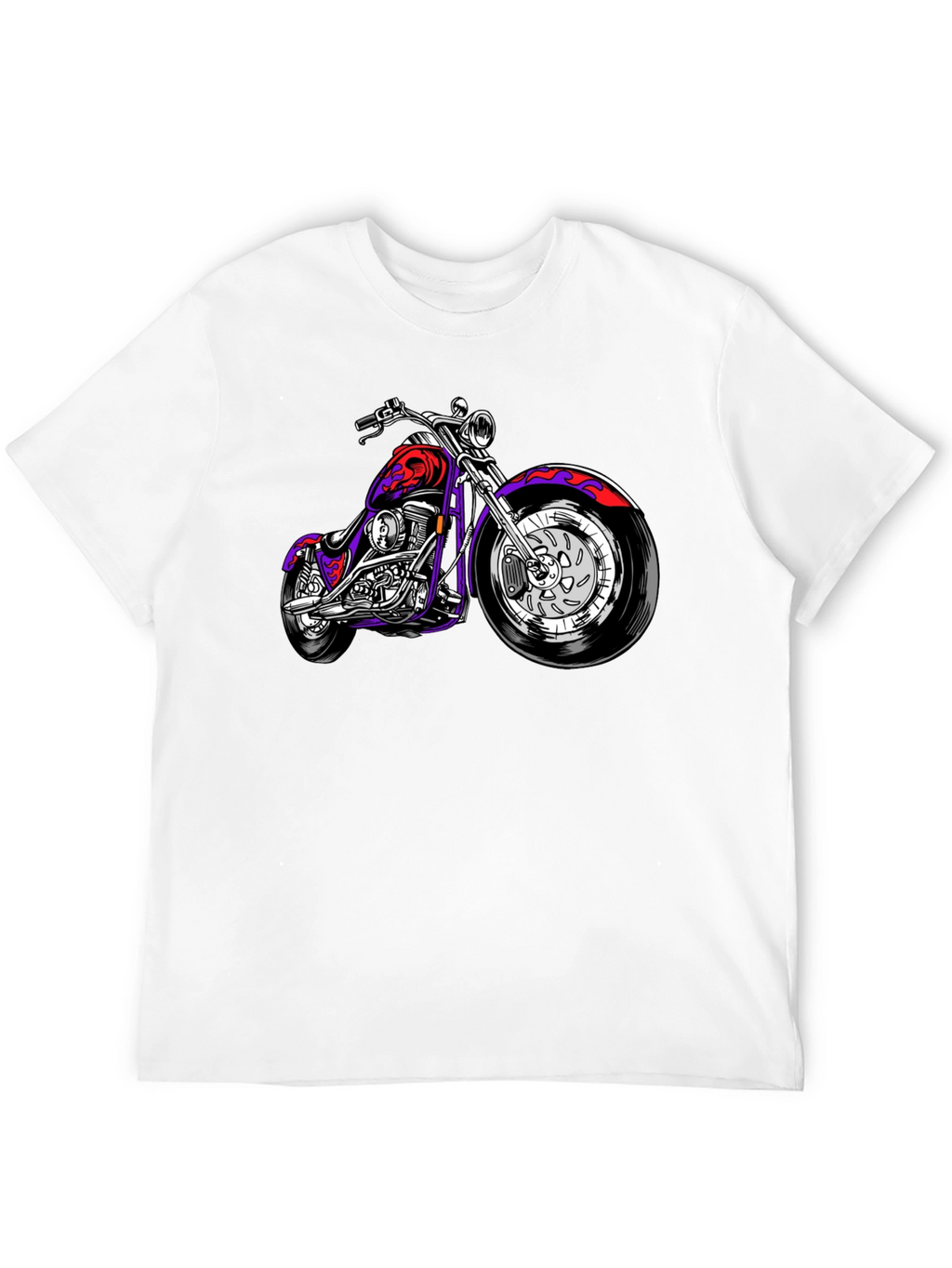 Cool Motorcycle Graphic Tee - Black