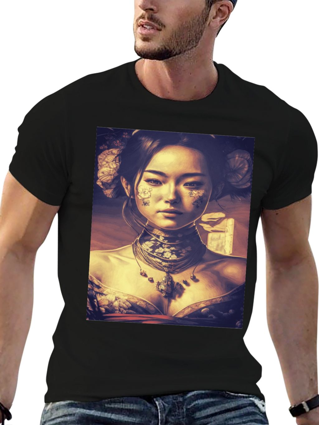 Asian Art Black T-Shirt
