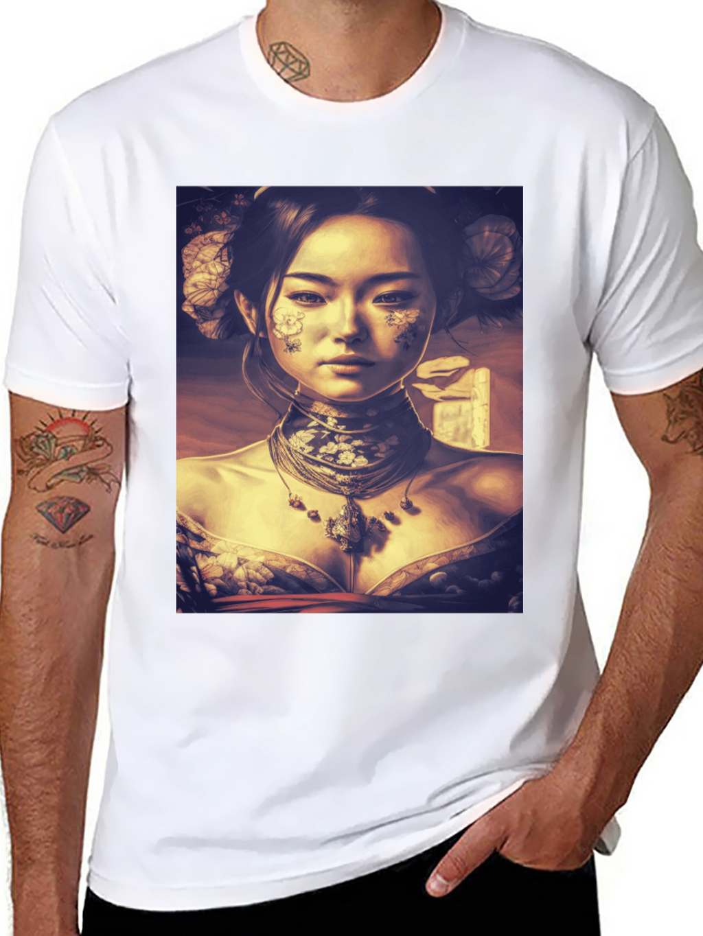 Asian Art Black T-Shirt