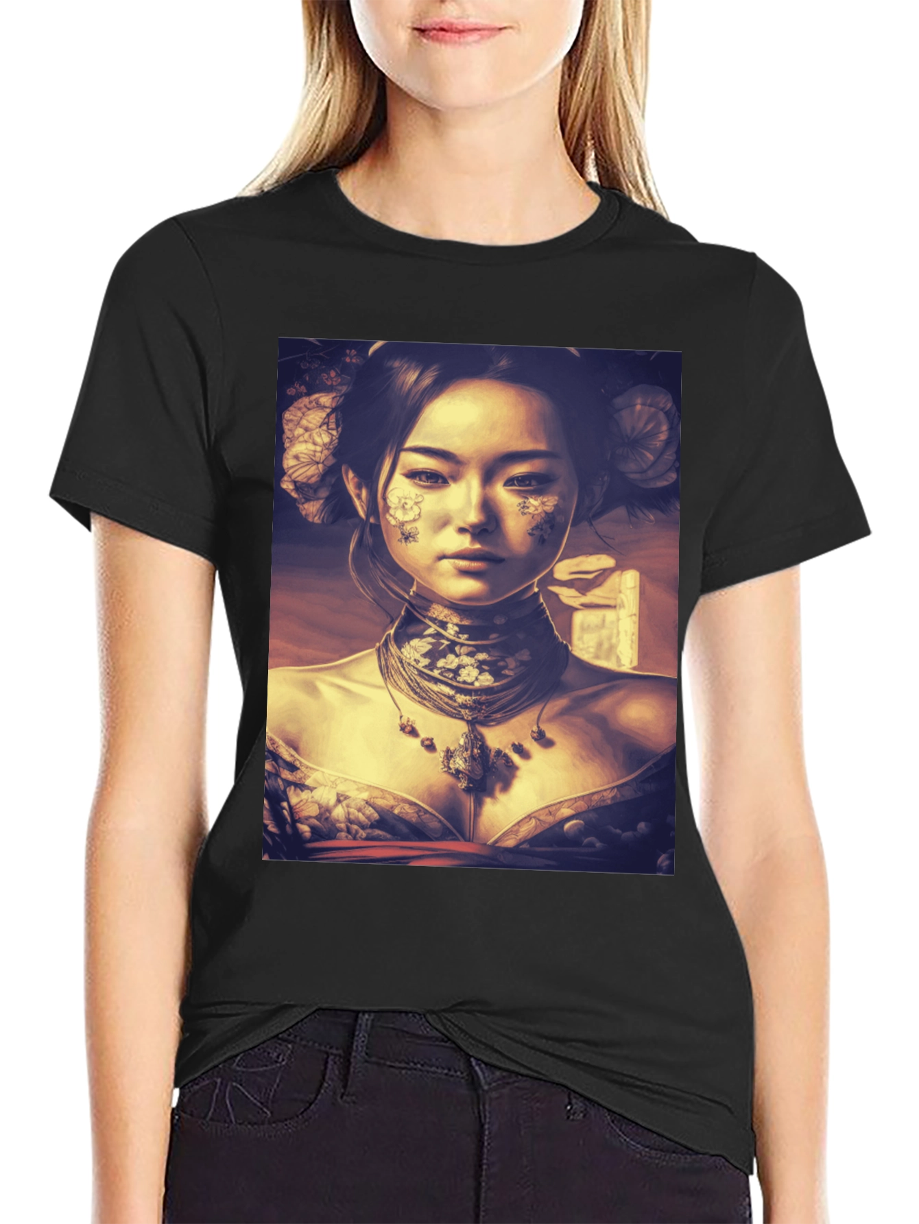 Asian Art Black T-Shirt