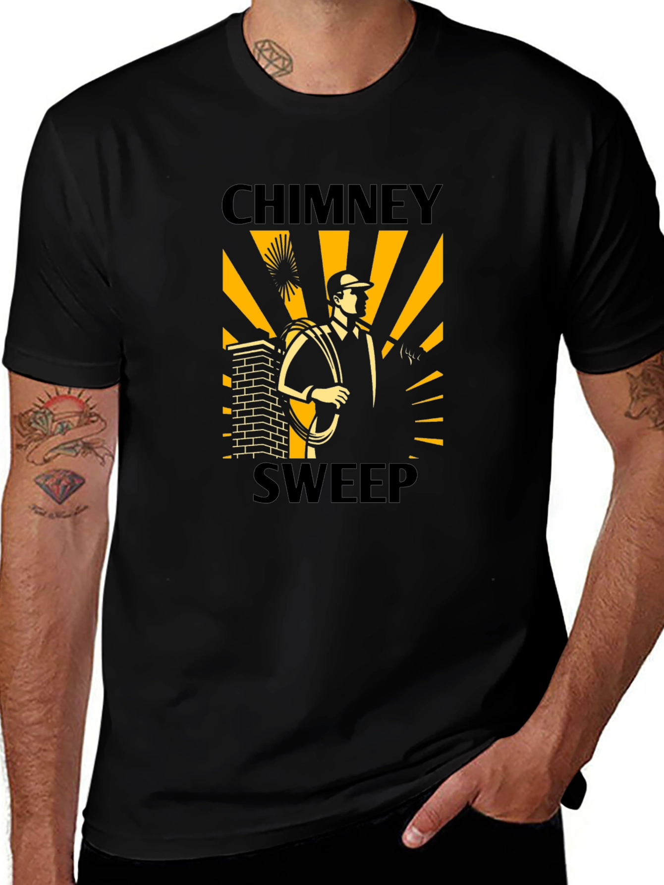 Chimney Sweep Graphic Tee - Black T-Shirt