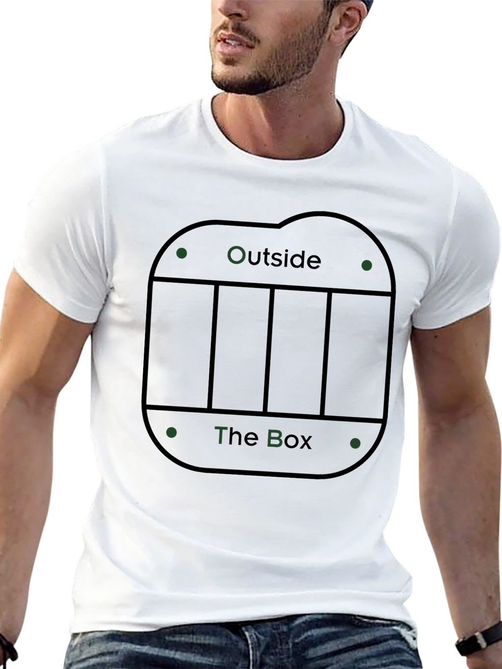 Think Outside the Box Graphic Tee - Black