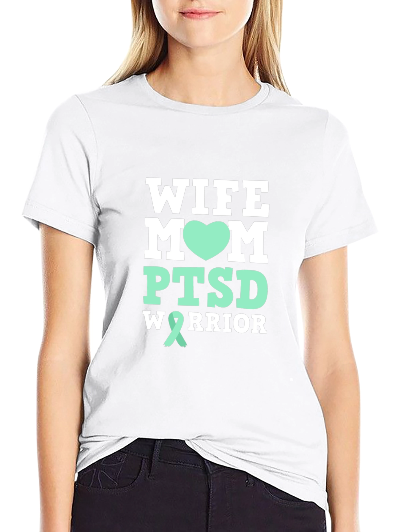 Wife Mom PTSD Warrior Graphic T-Shirt
