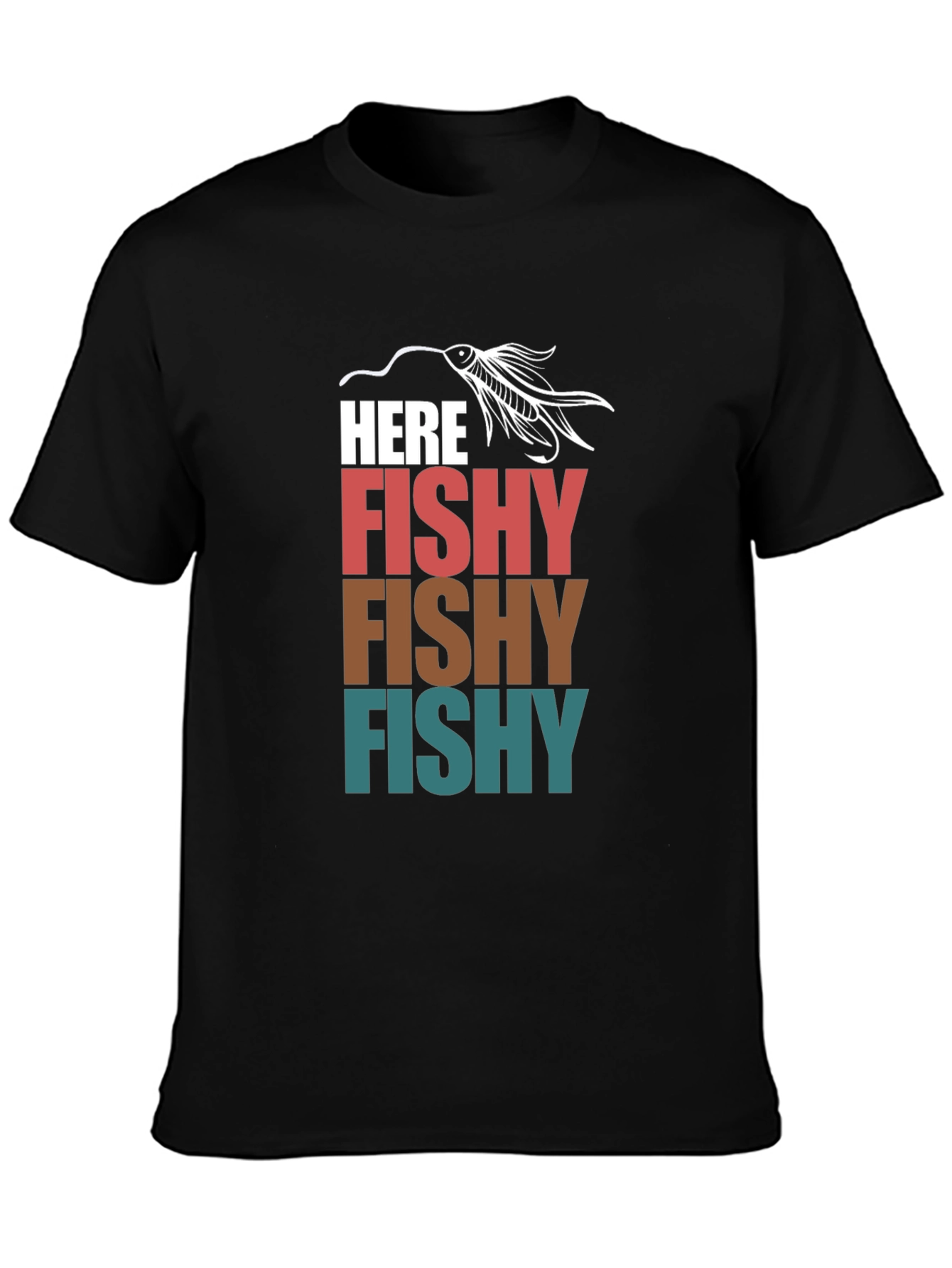 Here Fishy T-Shirt Fishing Lure Tee