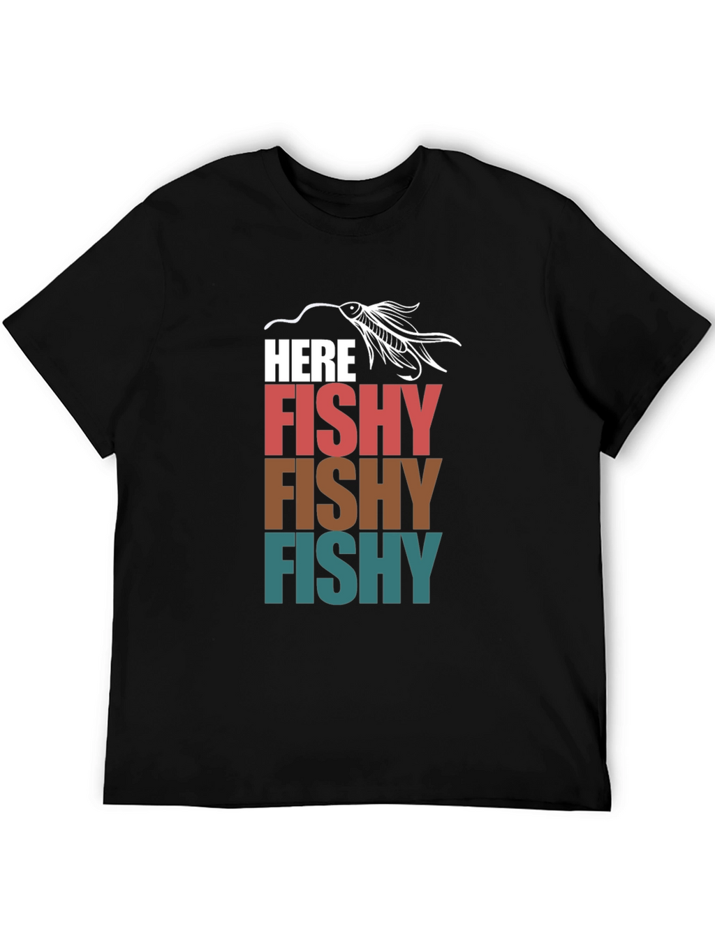Here Fishy T-Shirt Fishing Lure Tee