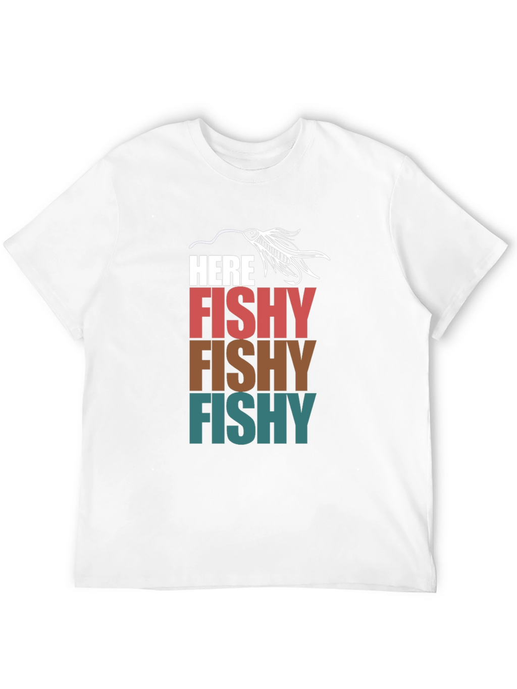 Here Fishy T-Shirt Fishing Lure Tee