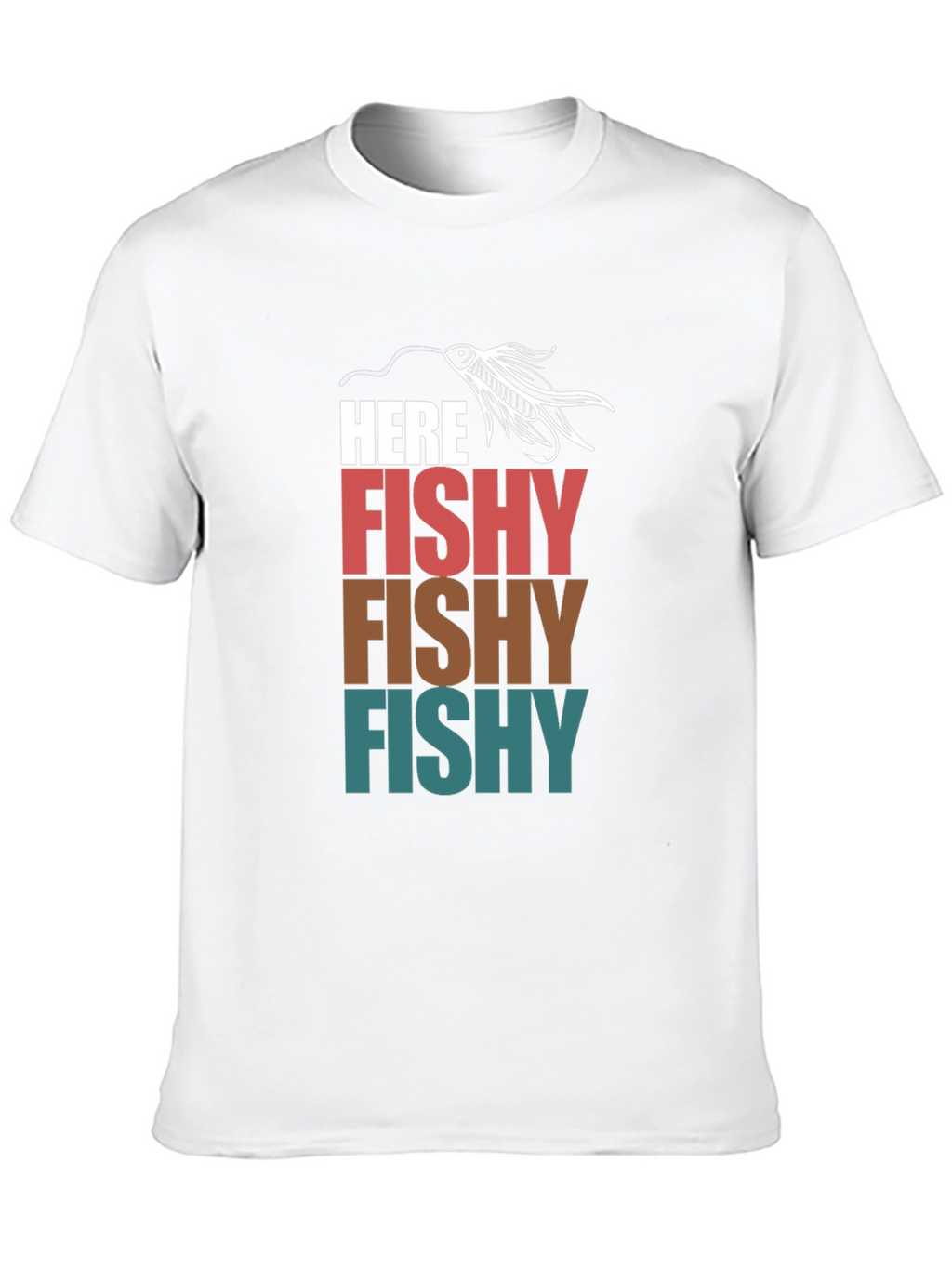 Here Fishy T-Shirt Fishing Lure Tee