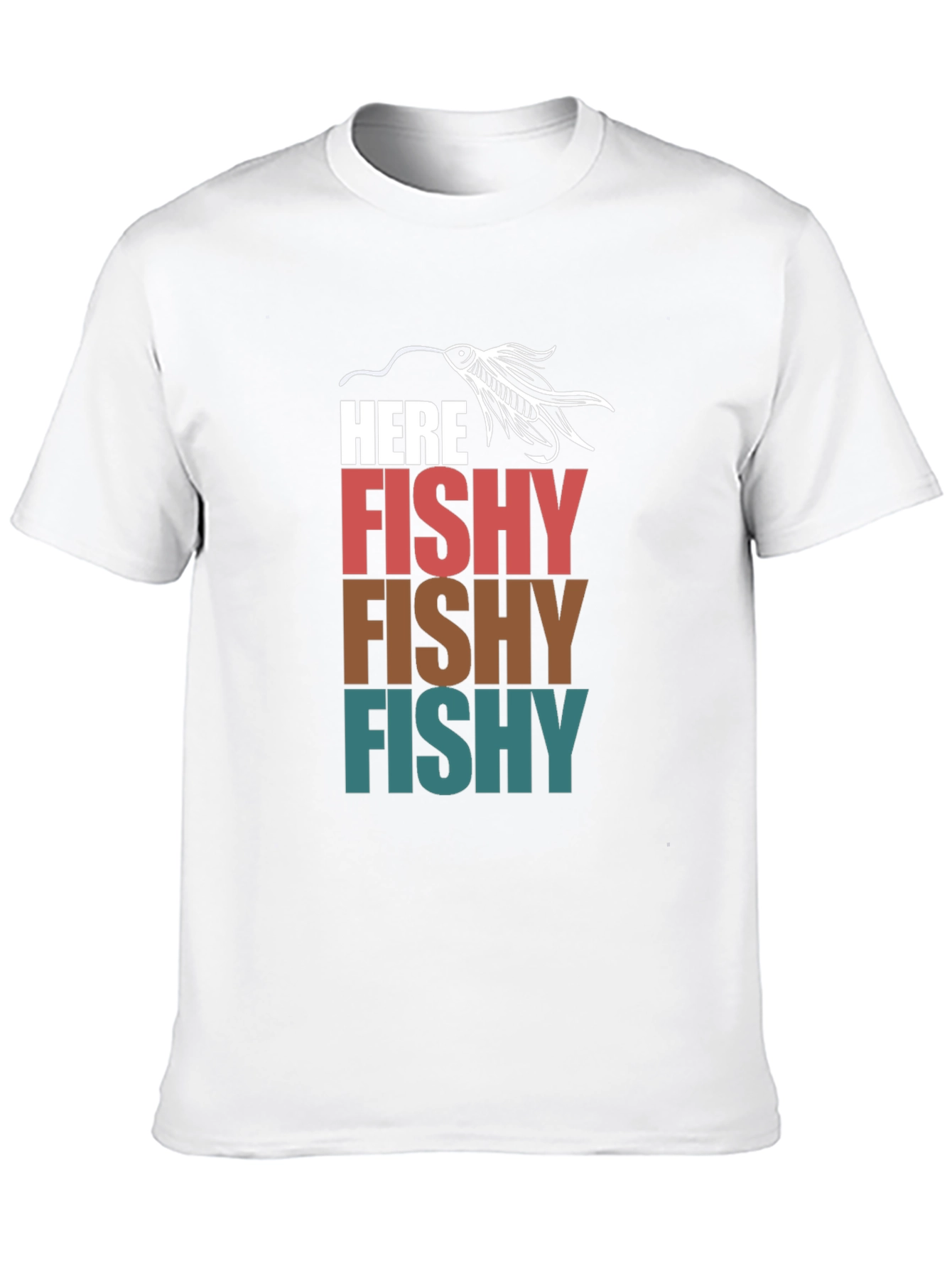 Here Fishy T-Shirt Fishing Lure Tee
