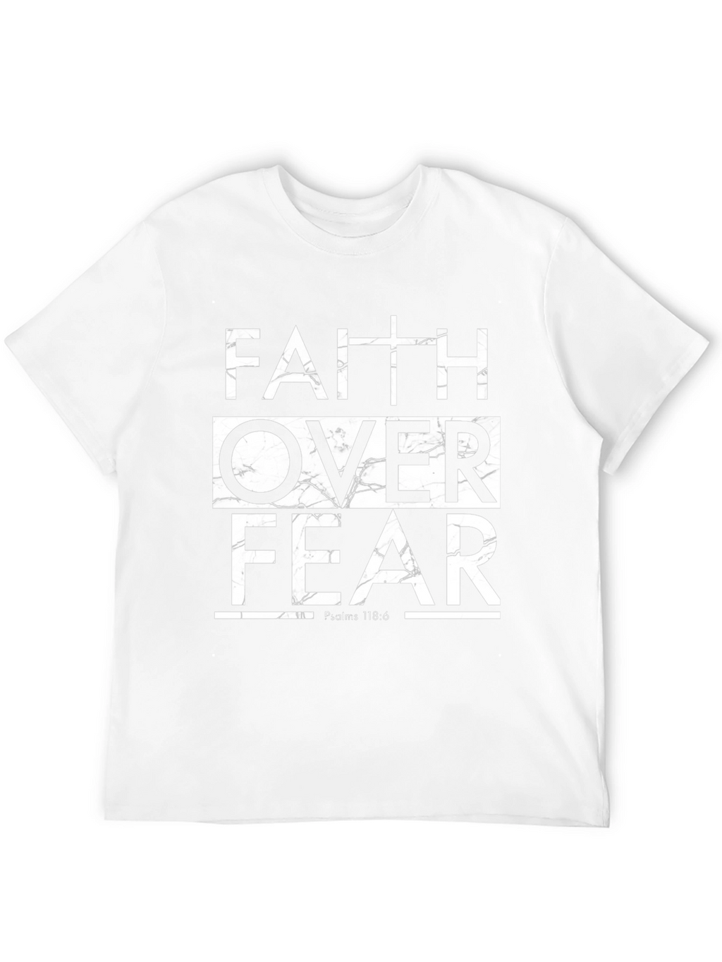 Faith Over Fear Graphic Print Black T-Shirt