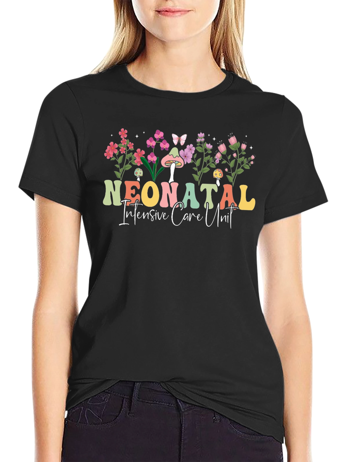 Neonatal Intensive Care Unit Floral T-Shirt