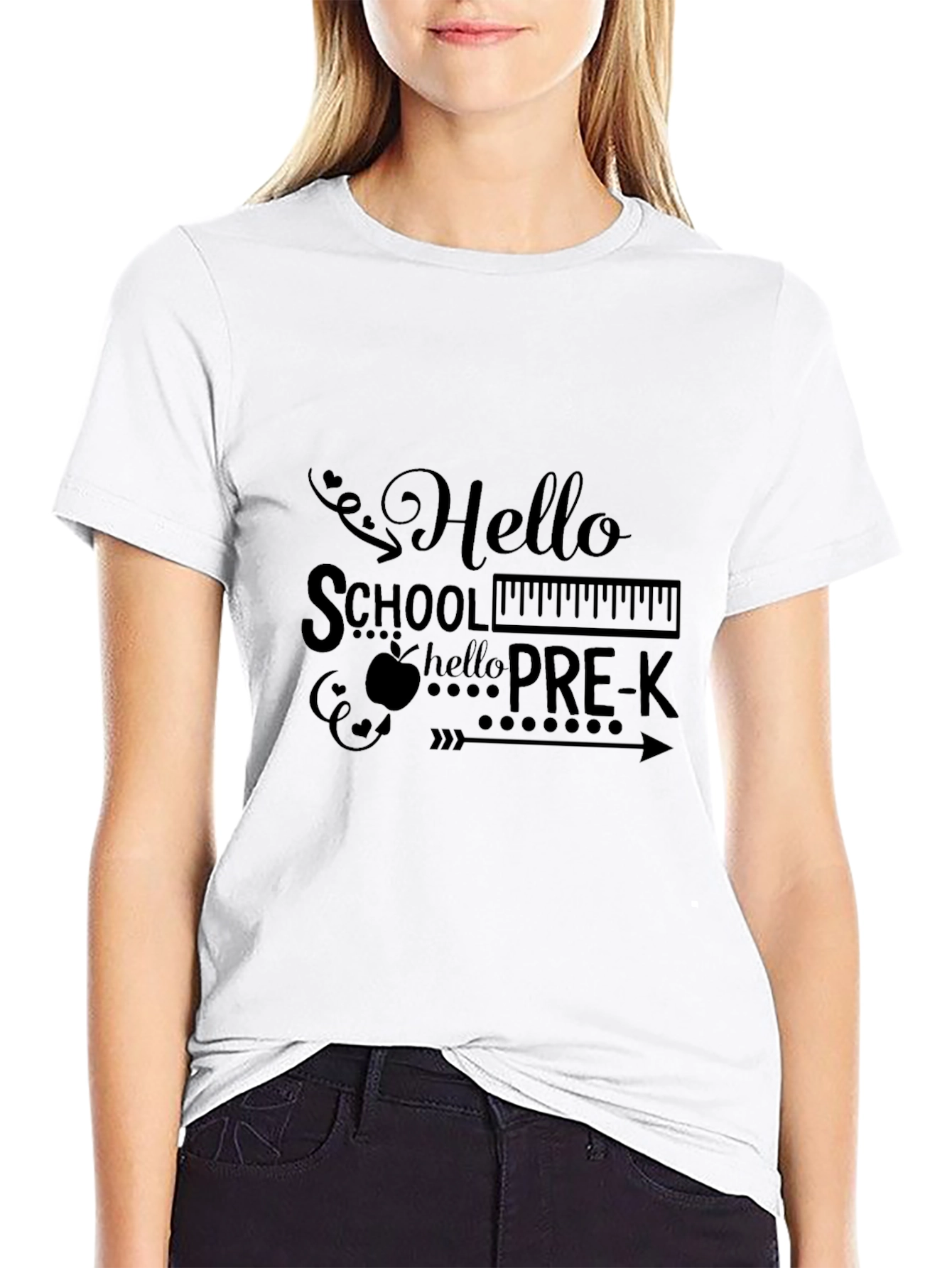 Hello Pre-K Graphic Tee - Back to School Shirt