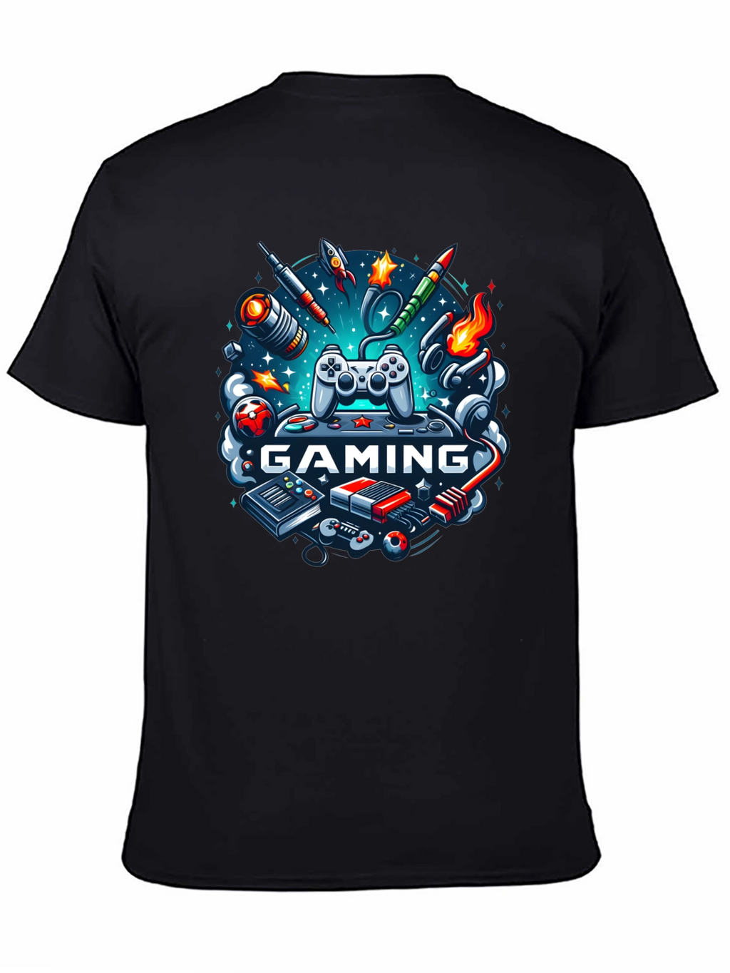Gaming Graphic Black T-Shirt