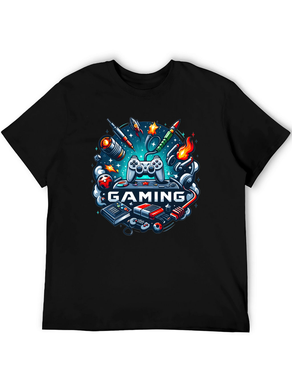 Gaming Graphic Black T-Shirt