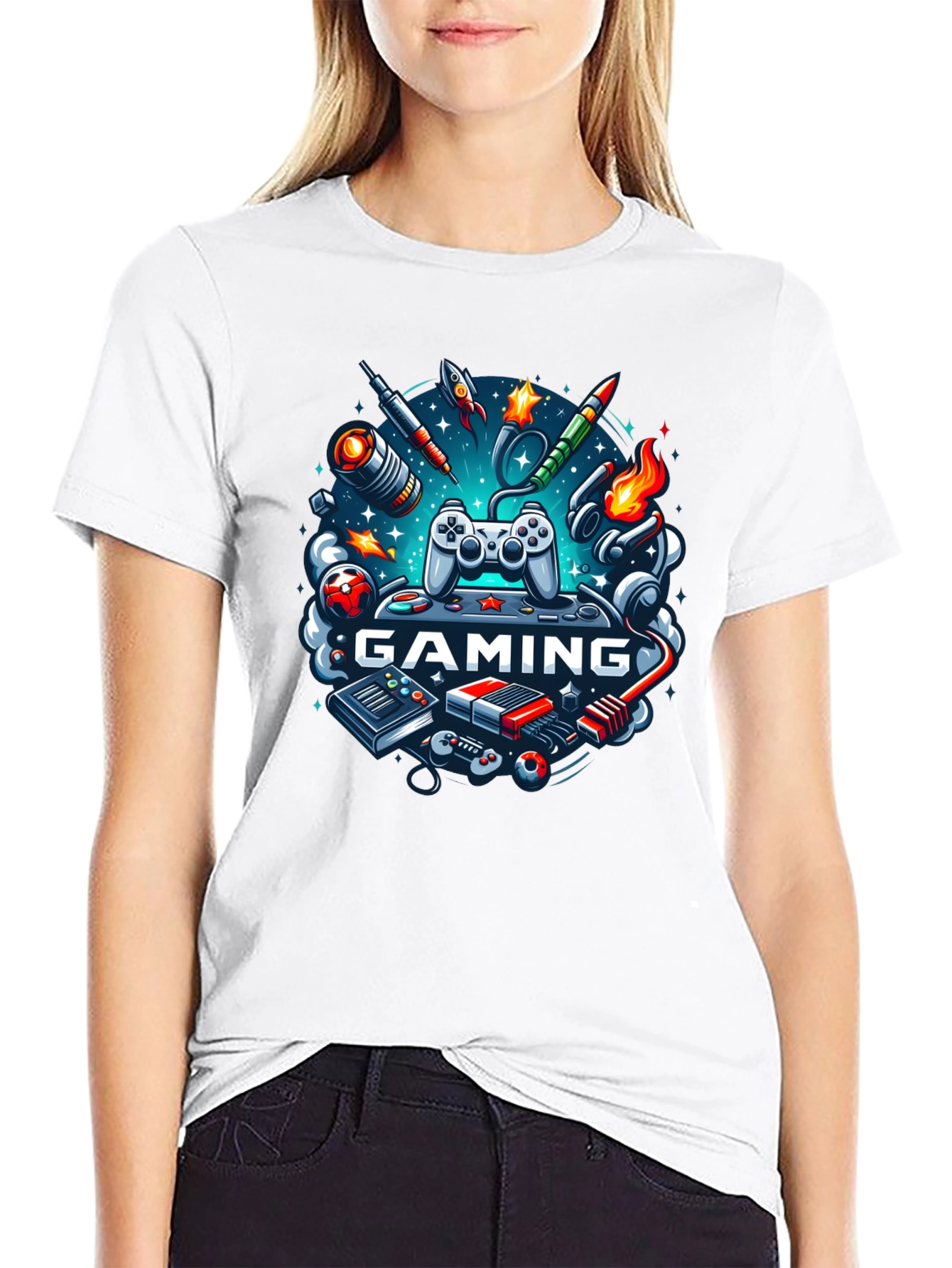 Gaming Graphic Black T-Shirt
