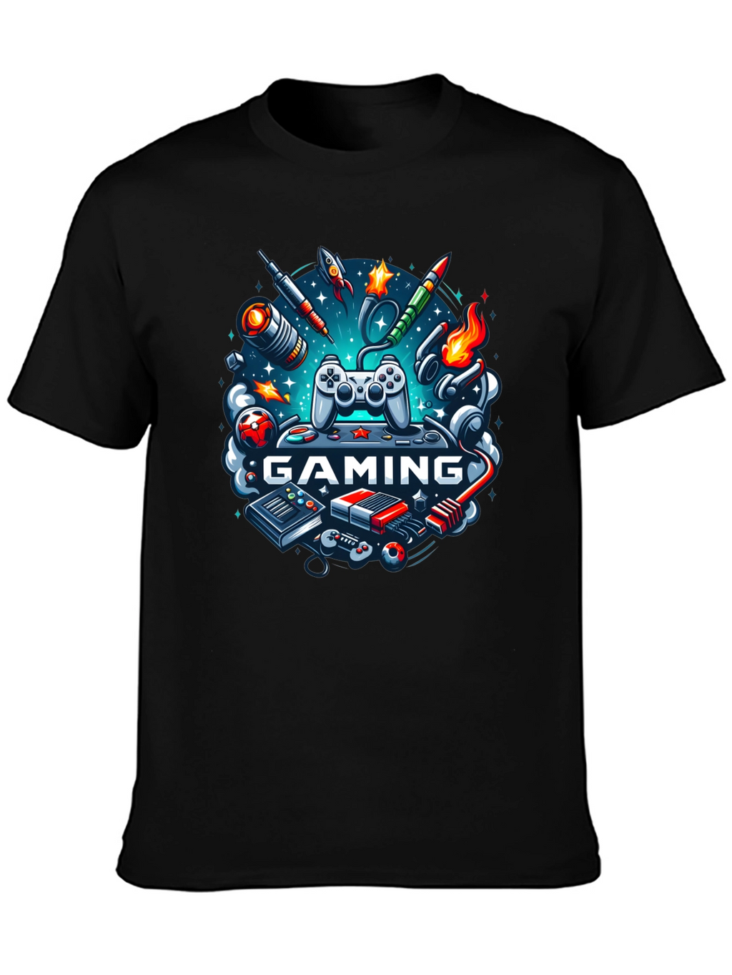 Gaming Graphic Black T-Shirt