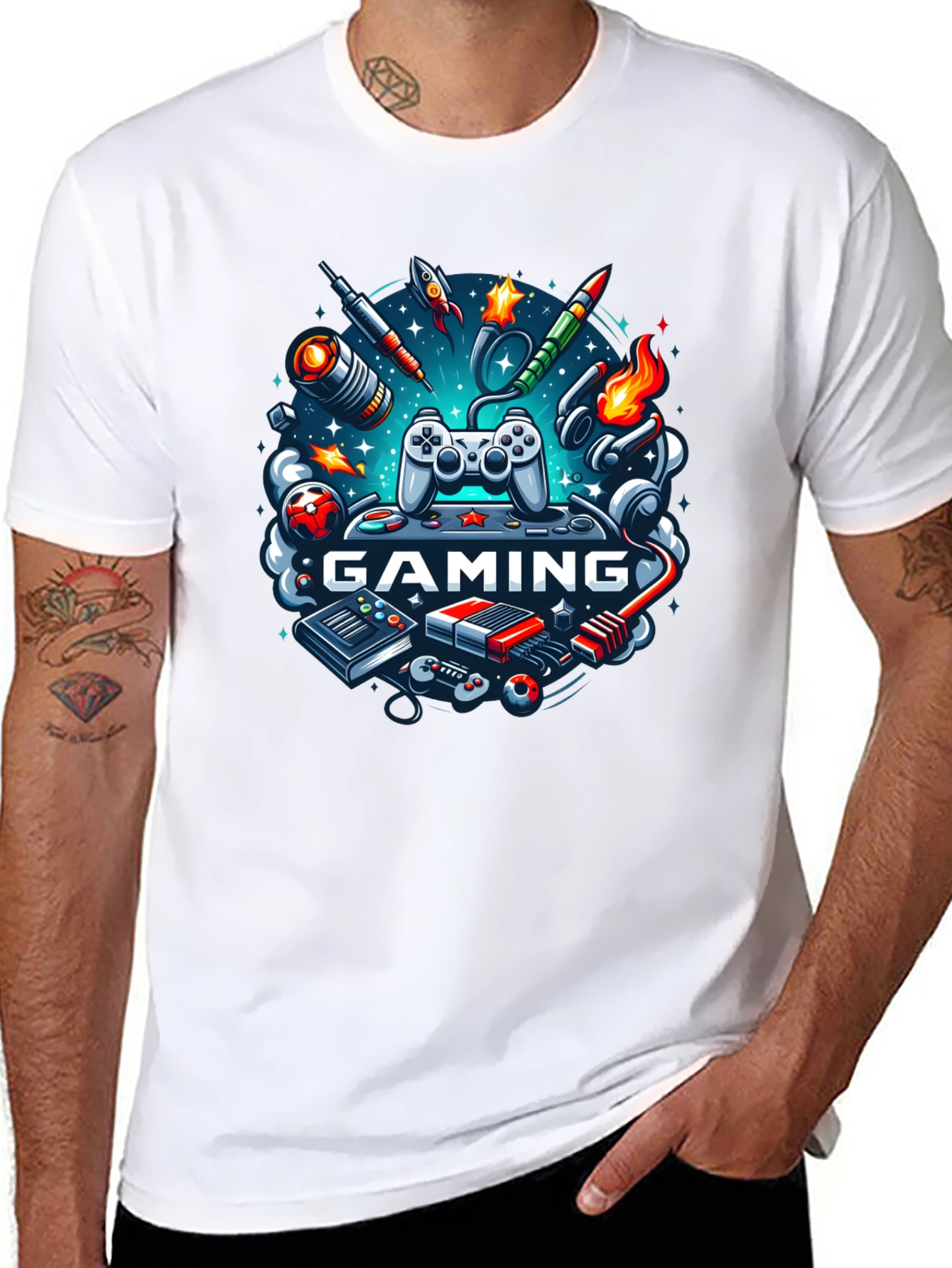 Gaming Graphic Black T-Shirt