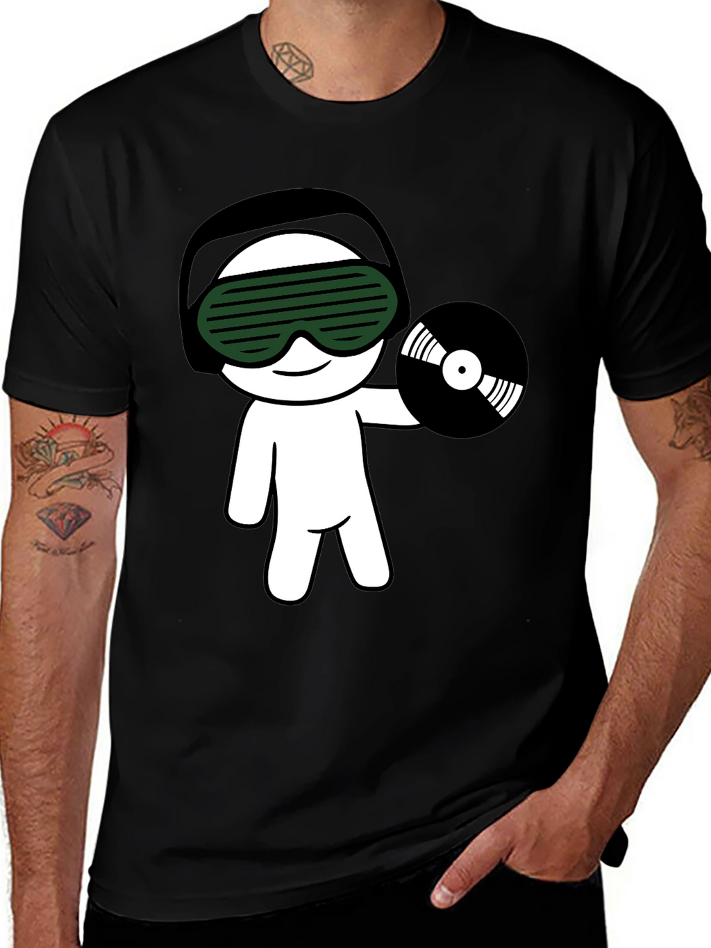 DJ Graphic Black T-Shirt