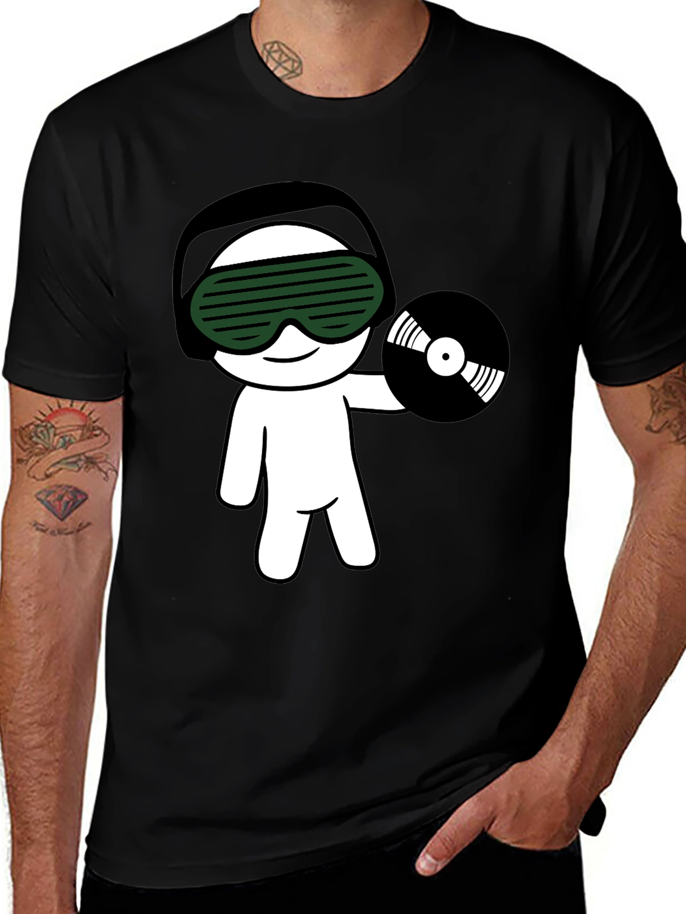 DJ Graphic Black T-Shirt