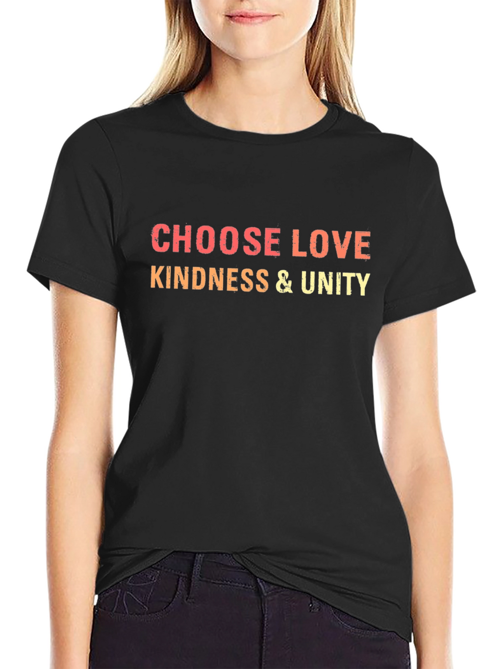 Choose Love Kindness & Unity Black T-Shirt