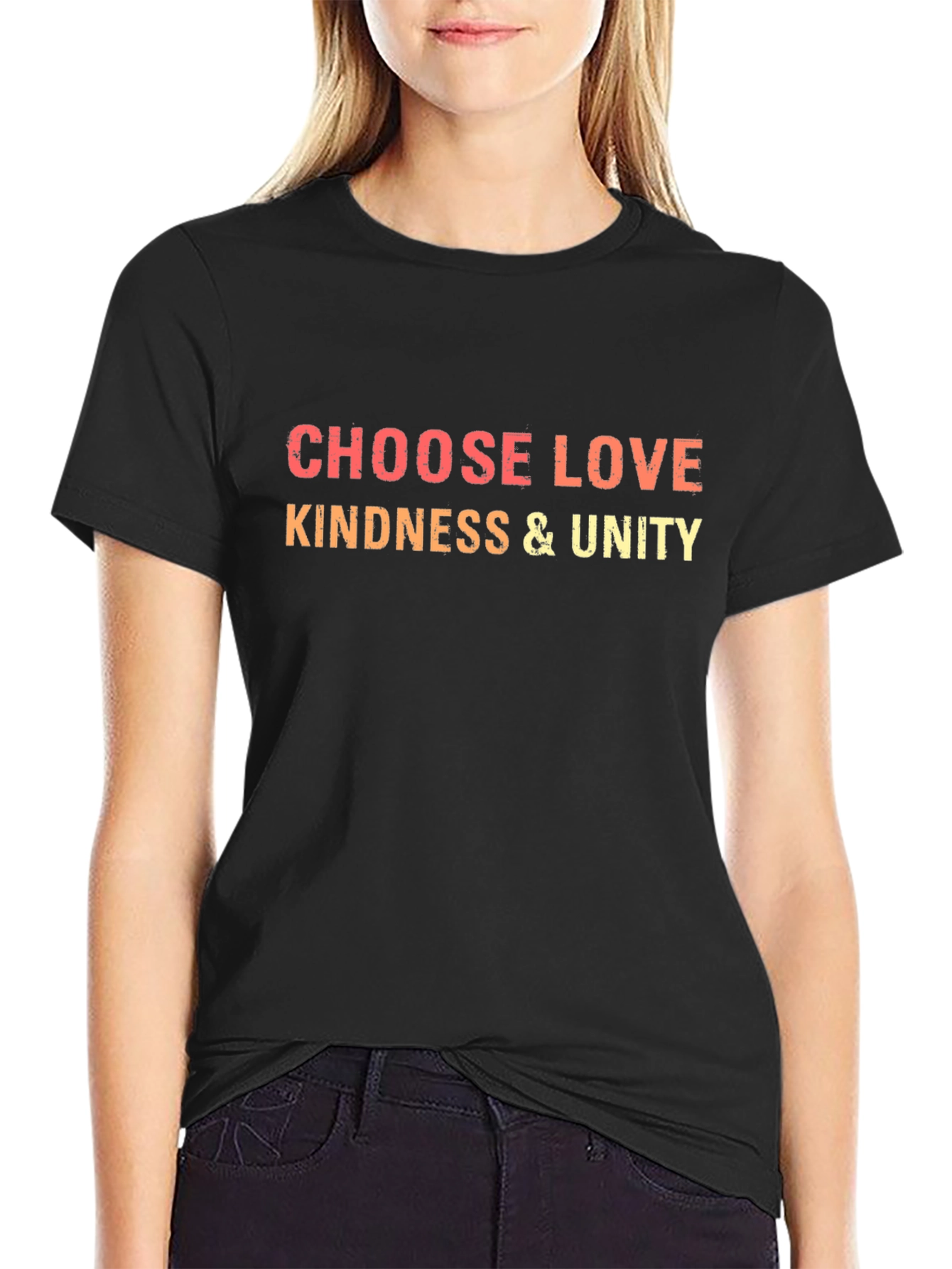 Choose Love Kindness & Unity Black T-Shirt