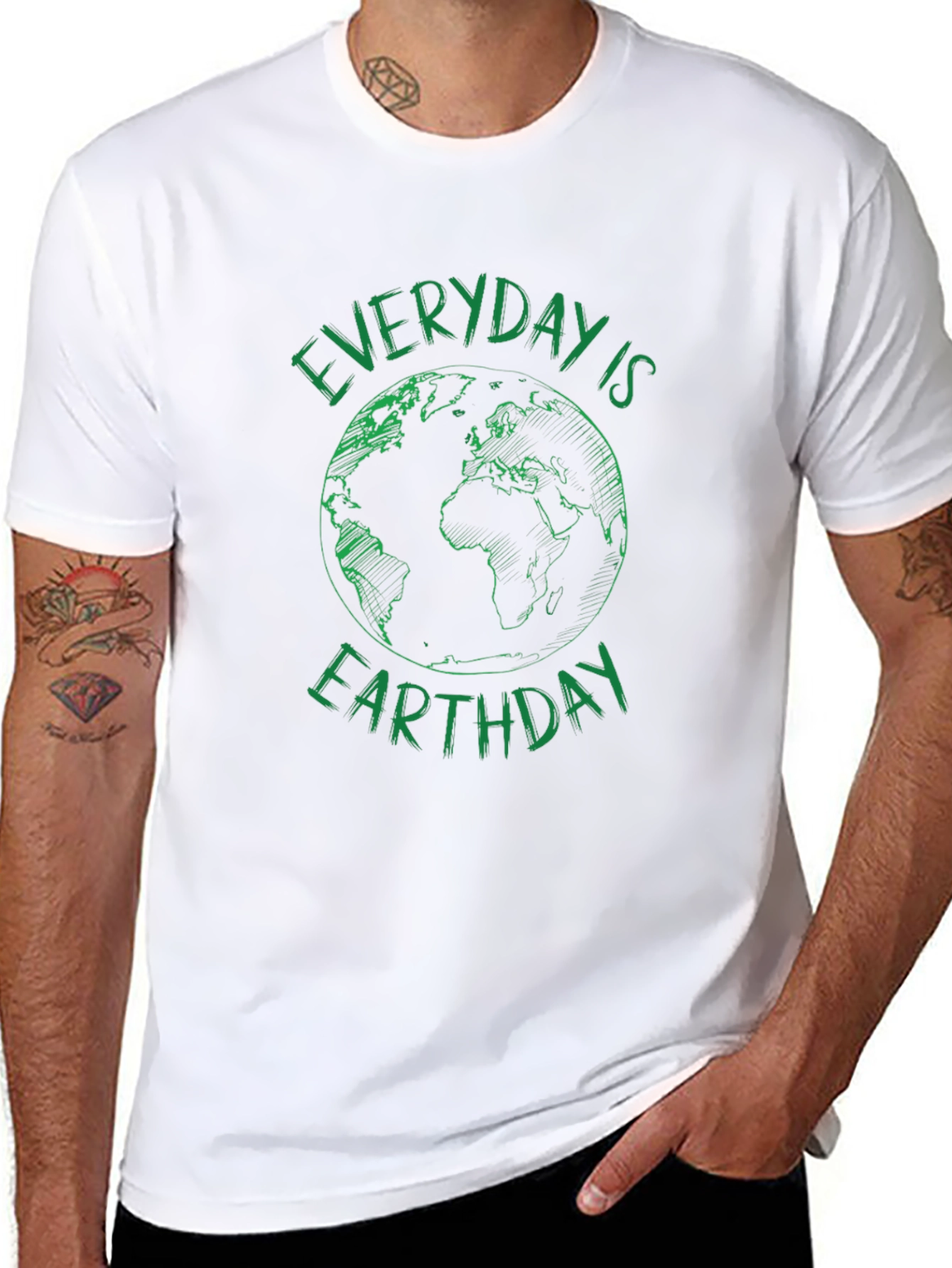 Everyday is Earthday T-Shirt - Green Earth Graphic