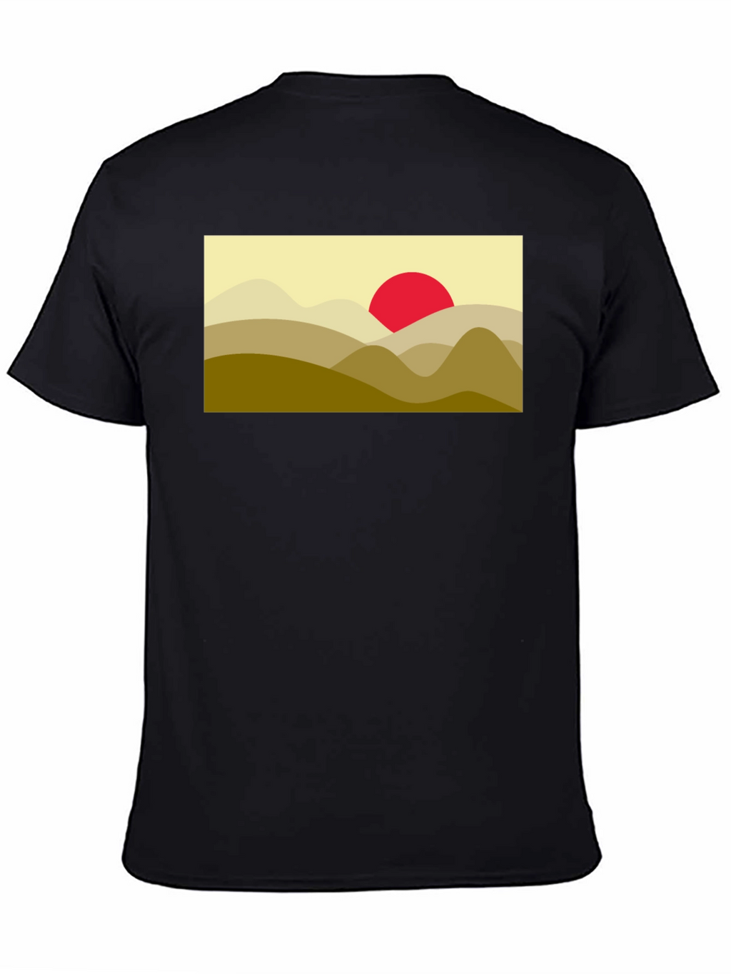 Mountain Sunset Graphic Tee - Soft Black Cotton Blend
