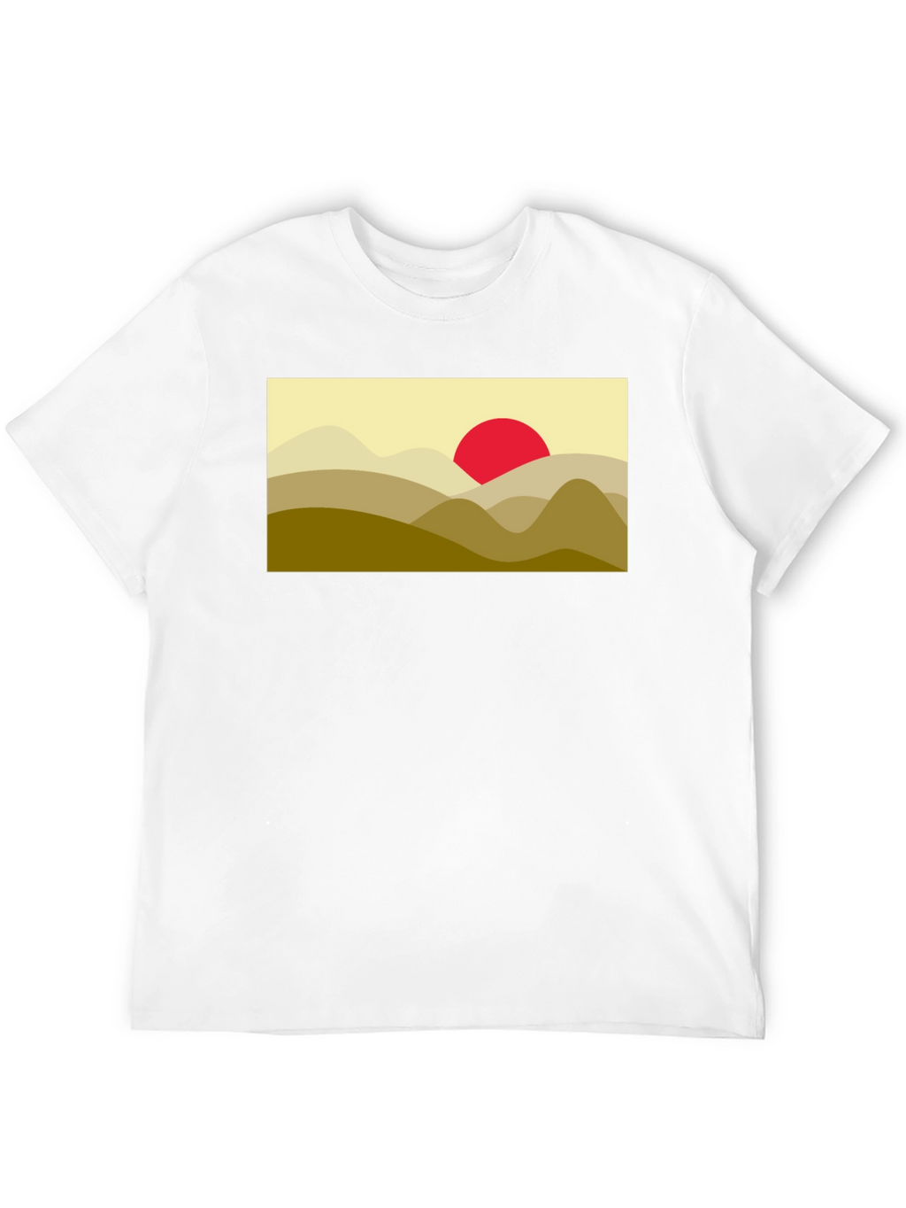 Mountain Sunset Graphic Tee - Soft Black Cotton Blend