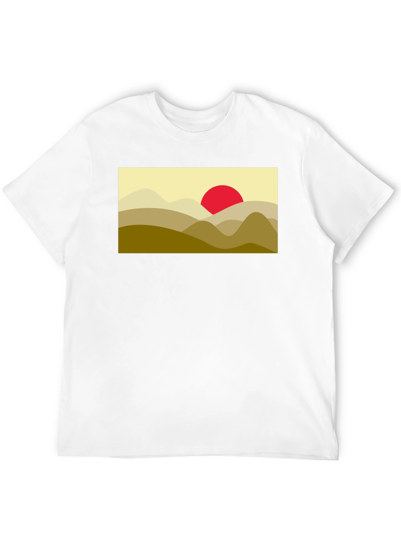 Mountain Sunset Graphic Tee - Soft Black Cotton Blend