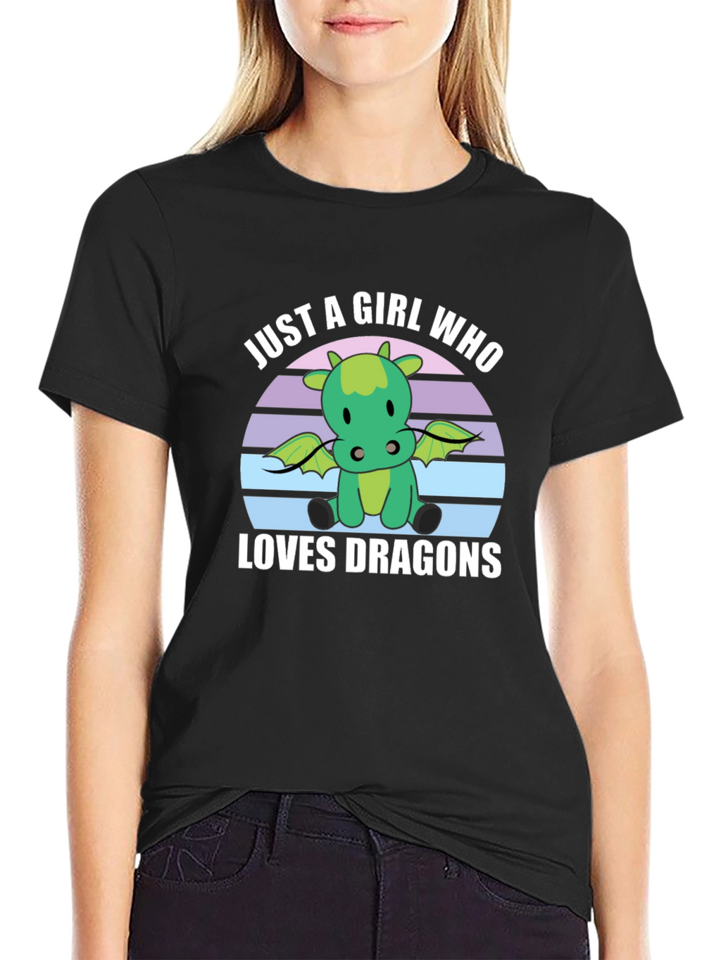 Just A Girl Who Loves Dragons Graphic Tee