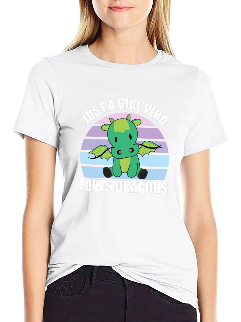 Just A Girl Who Loves Dragons Graphic Tee