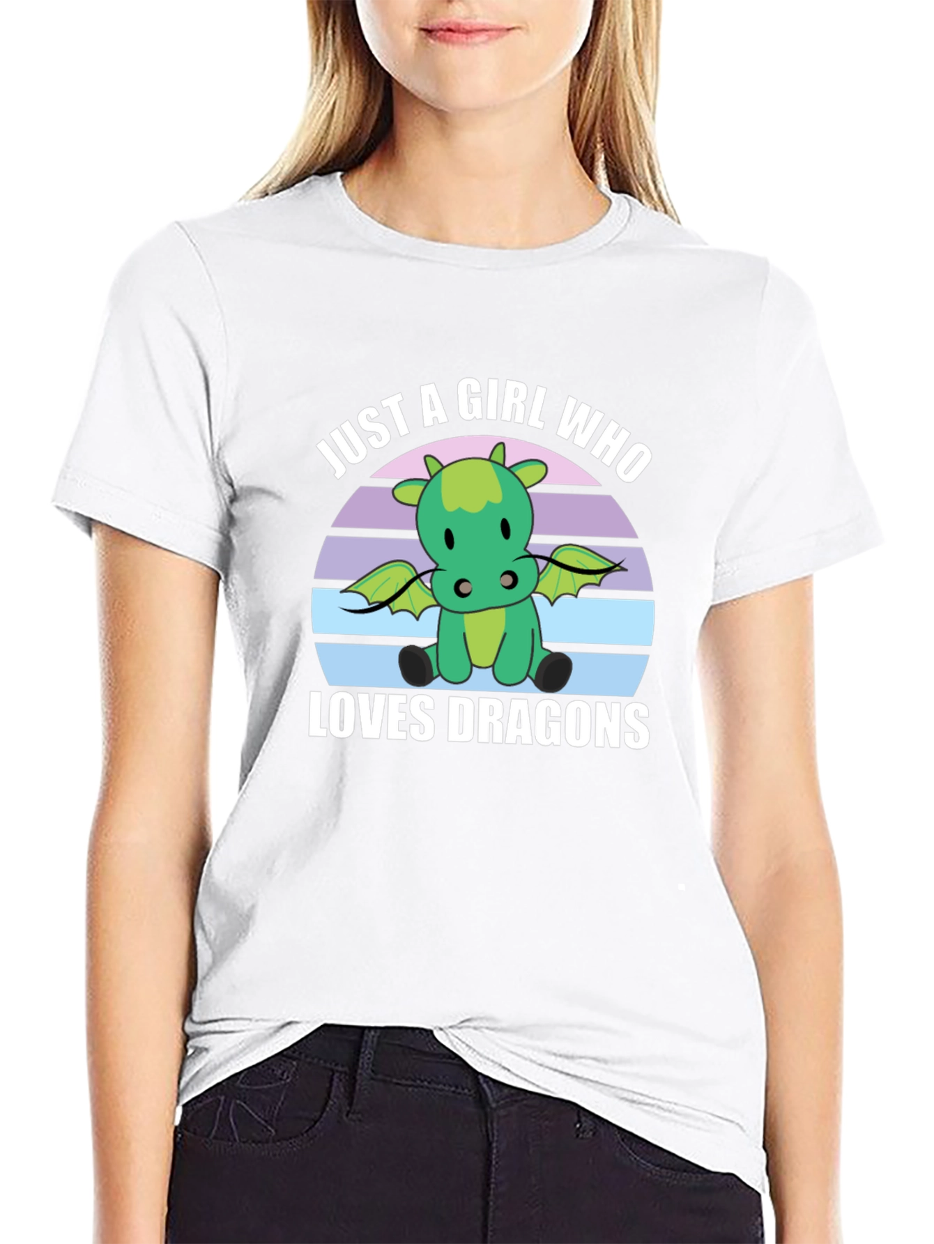 Just A Girl Who Loves Dragons Graphic Tee