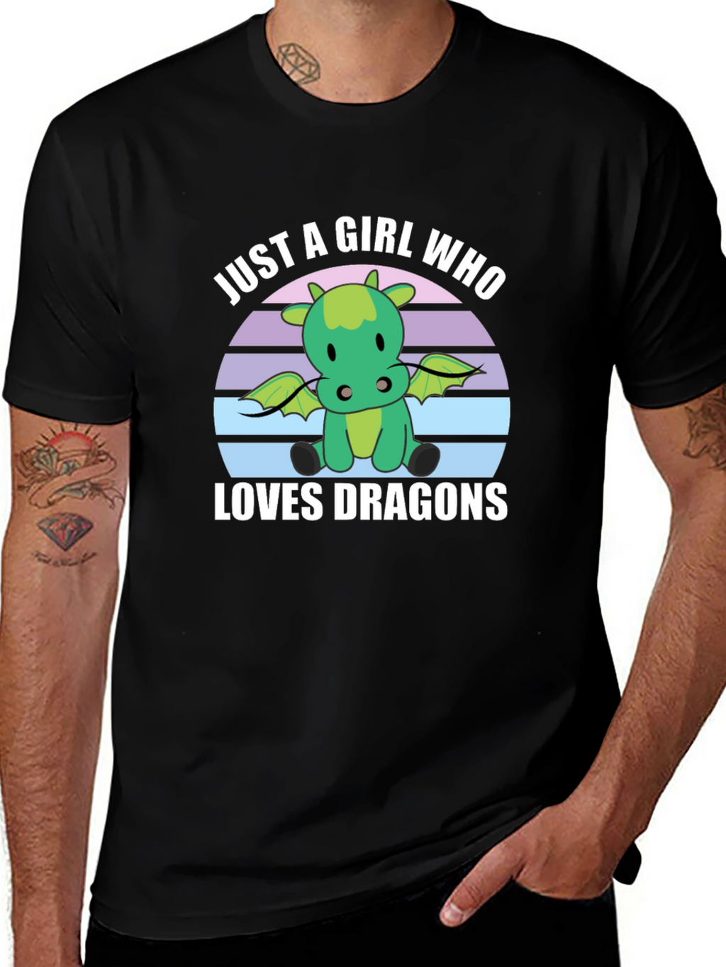 Just A Girl Who Loves Dragons Graphic Tee