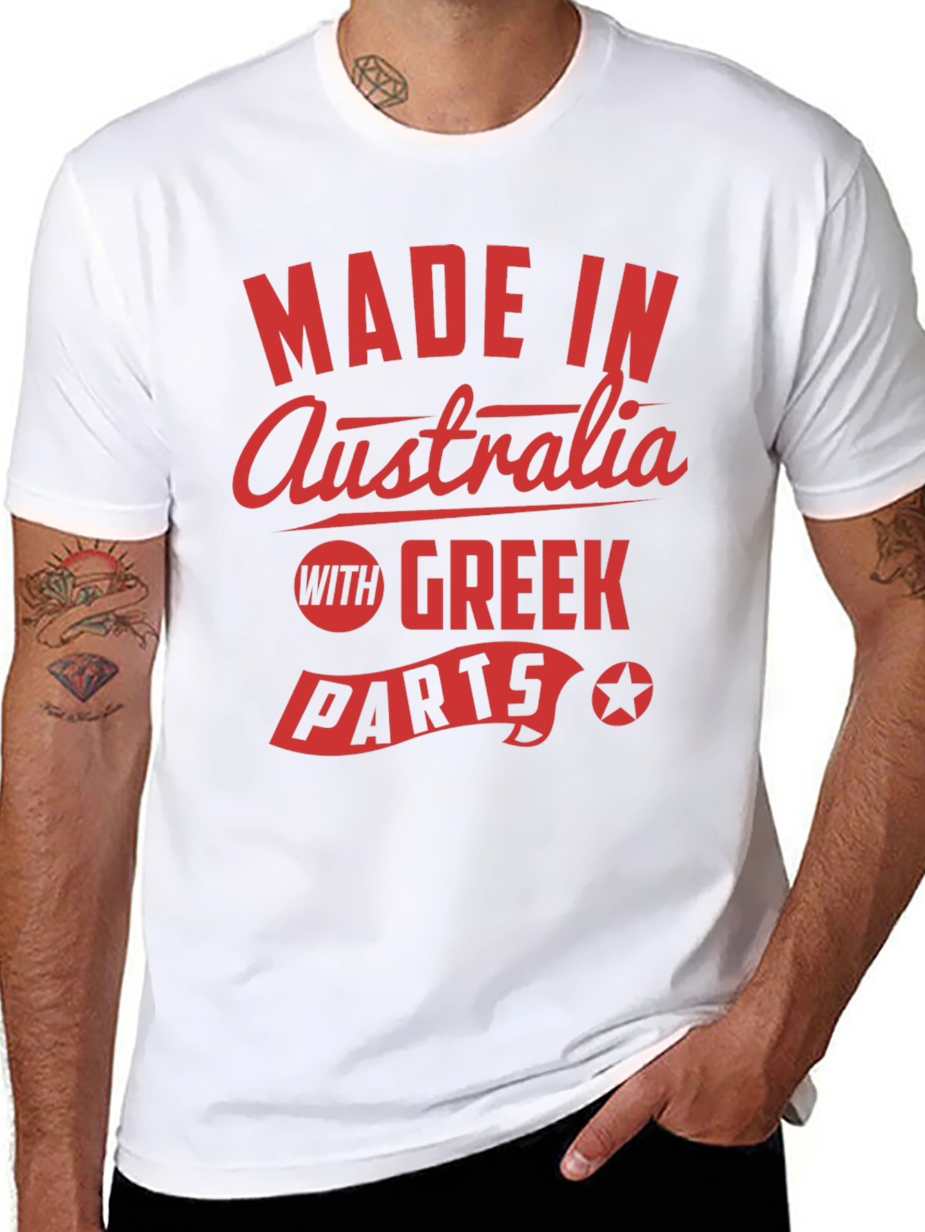Made in Australia With Greek Parts Graphic Tee