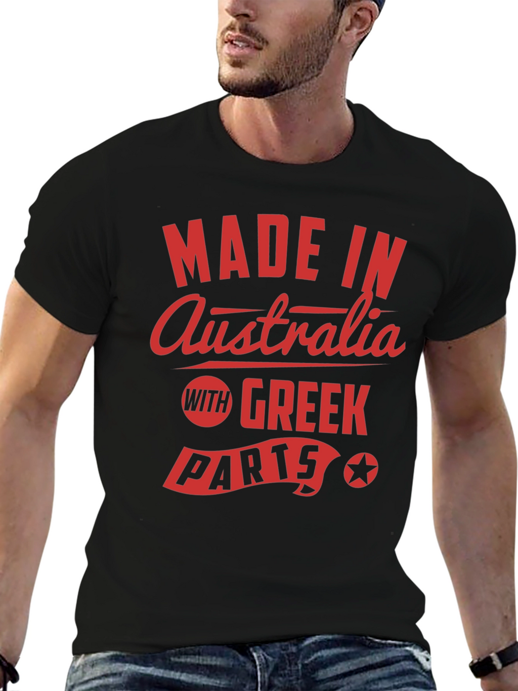 Made in Australia With Greek Parts Graphic Tee