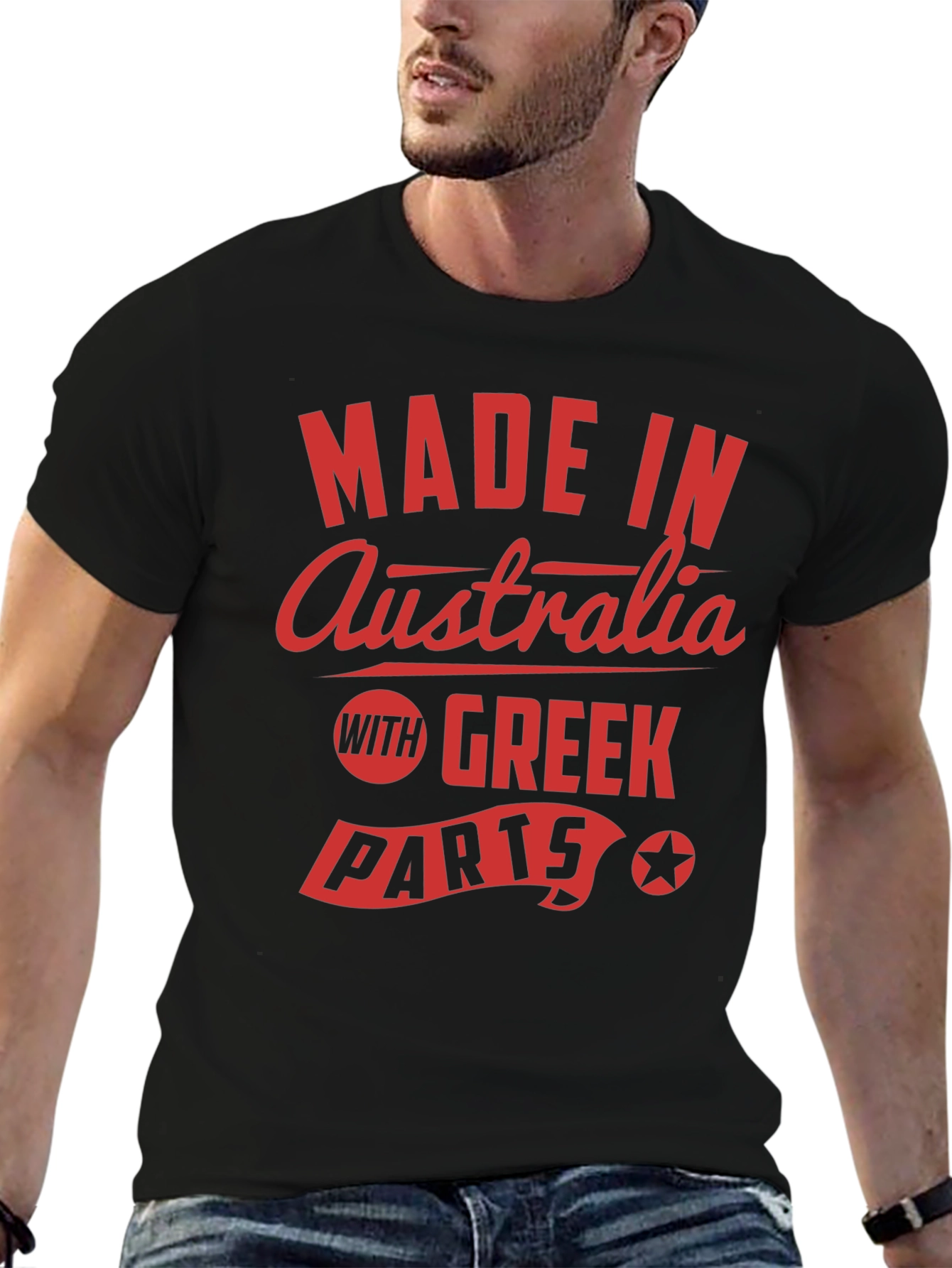 Made in Australia With Greek Parts Graphic Tee