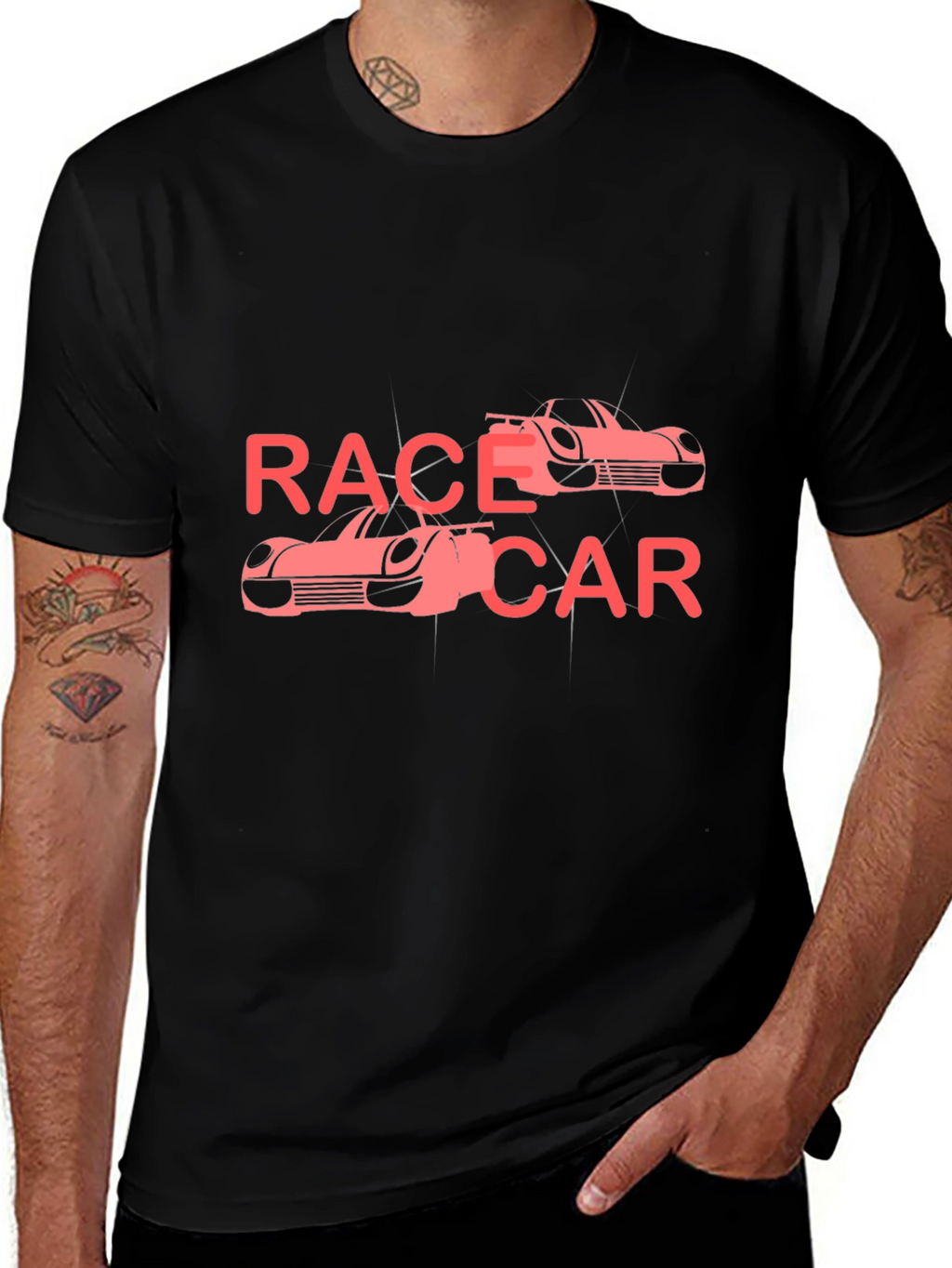 Race Car Graphic T-Shirt - Cool Design