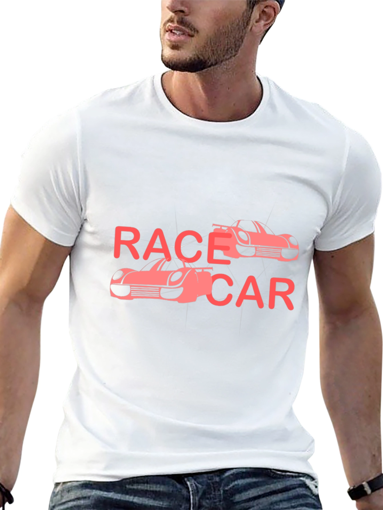 Race Car Graphic T-Shirt - Cool Design