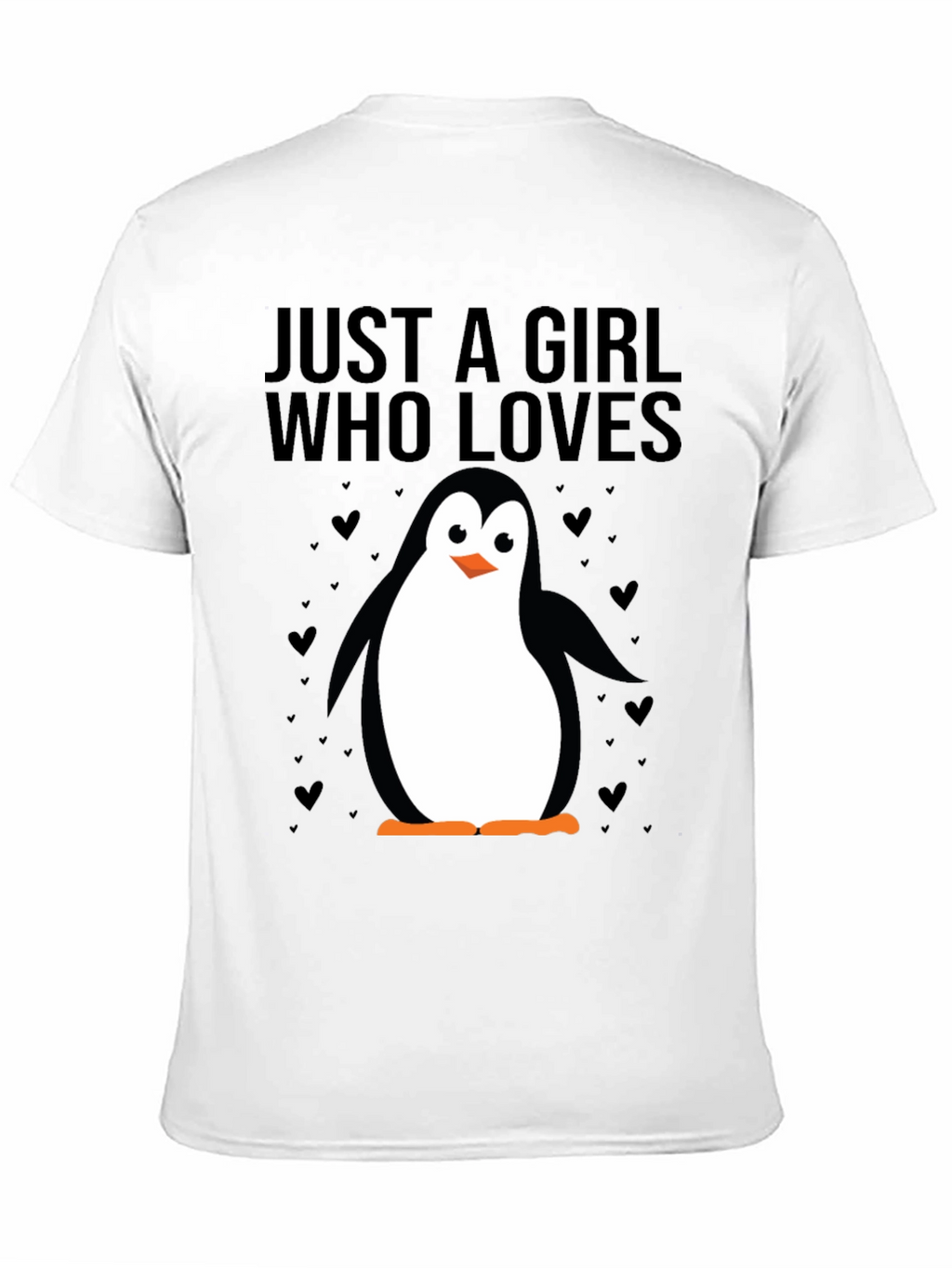Just a Girl Who Loves Penguins T-Shirt - Black
