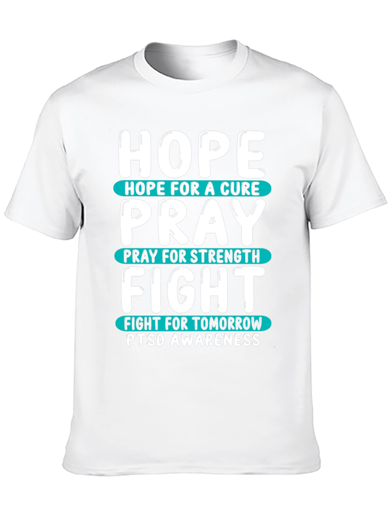 Hope Pray Fight PTSD Awareness T-Shirt