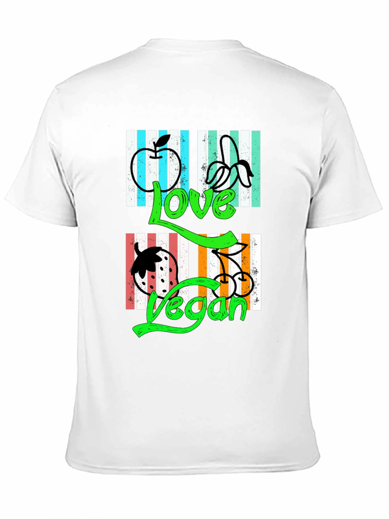 Love Vegan T-Shirt - Black Graphic Print