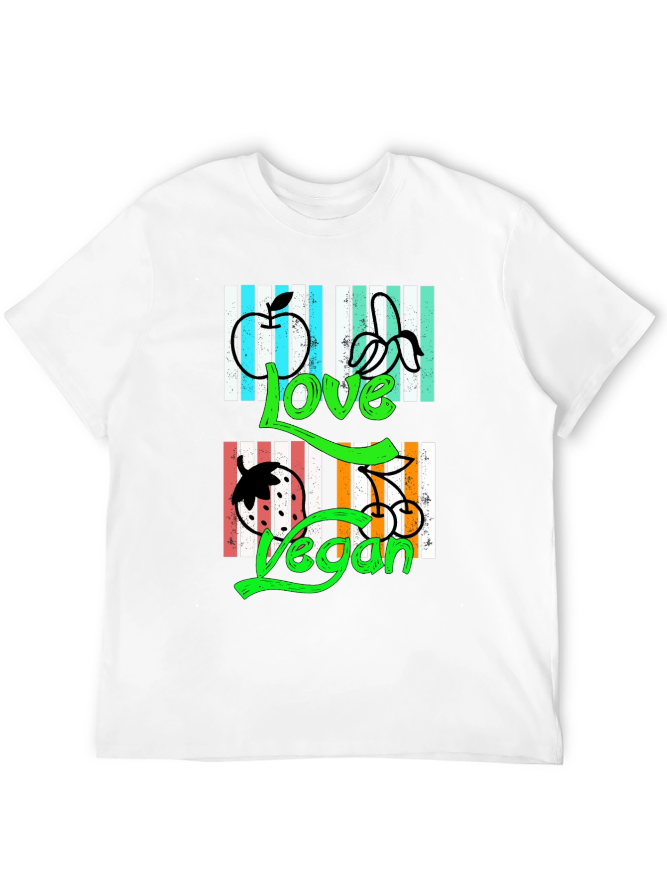 Love Vegan T-Shirt - Black Graphic Print